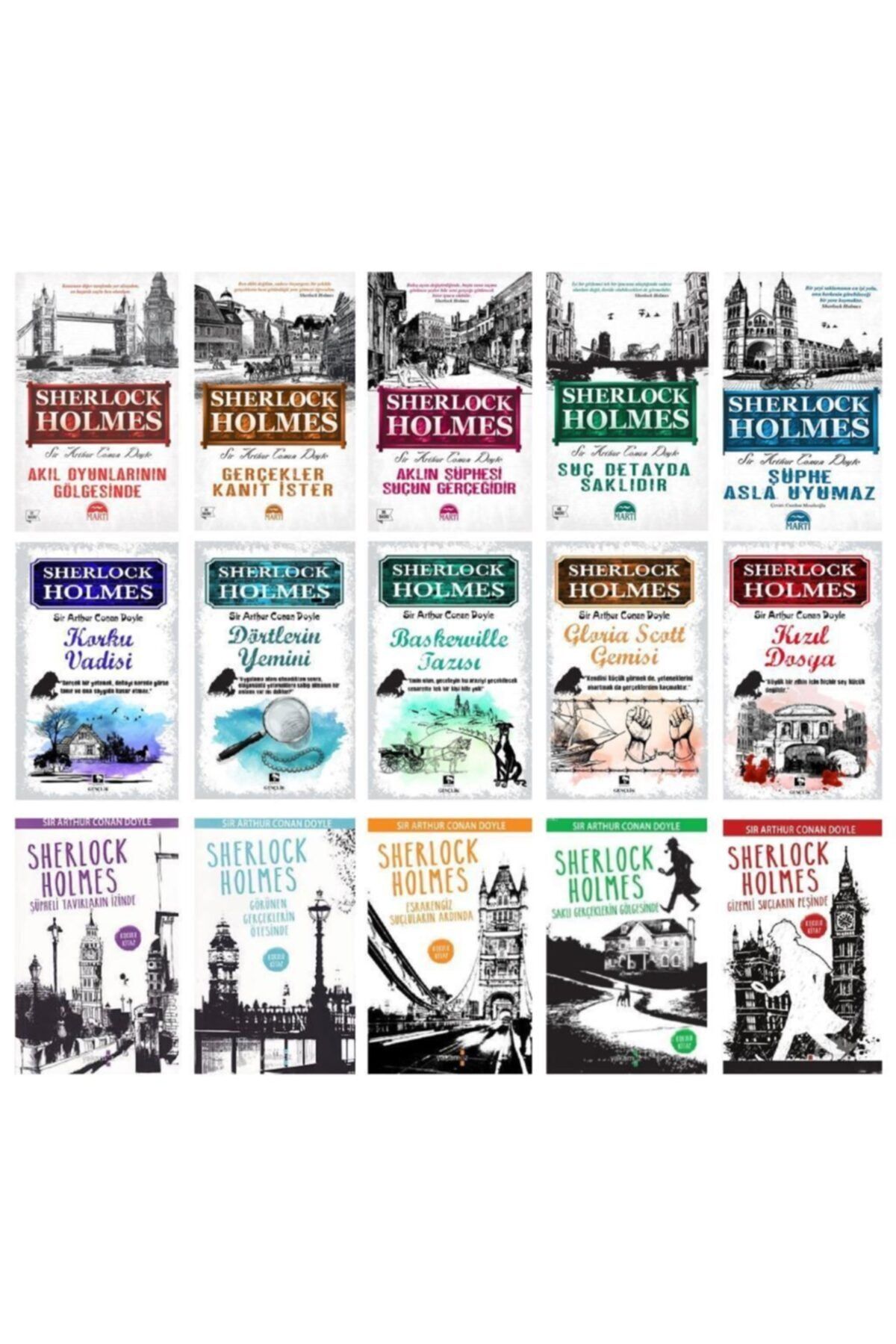 Martı Yayınları Sherlock Holmes Seti 15 Kitap Sir Arthur Conan Doyle