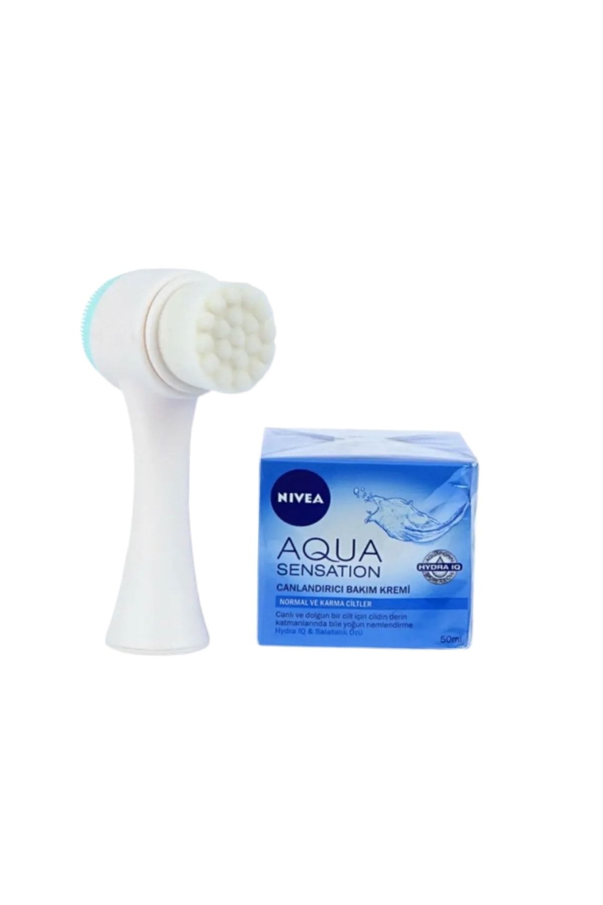 NIVEA Aqua Sensation Cilt Bakım Kremi 50 ml + Yüz Temizleme Fırçası