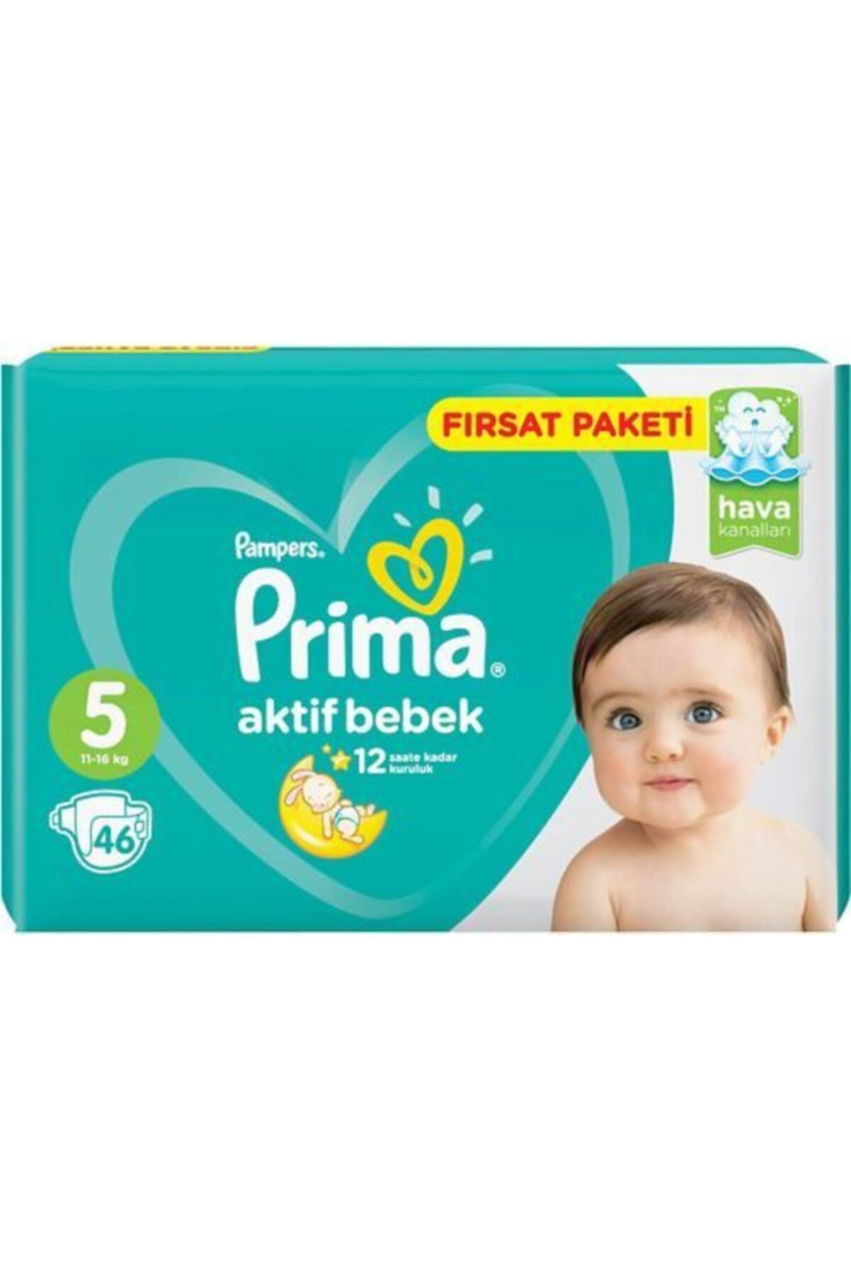 Prima Aktif Bebek (5) Junior 46'lı Fırsat Paketi Bebek Bezi EMH