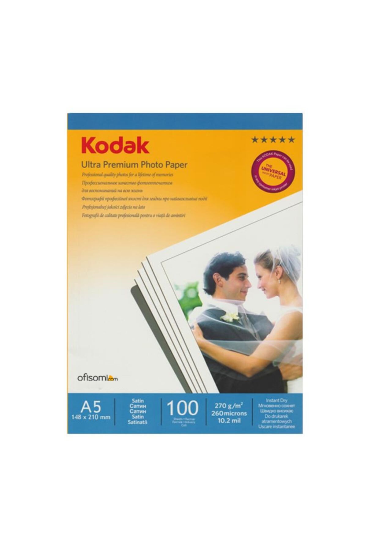 Kodak Ultra Premium Satin,mat 15x21 270gr/m² Fotoğraf Kağıdı 100 Yaprak