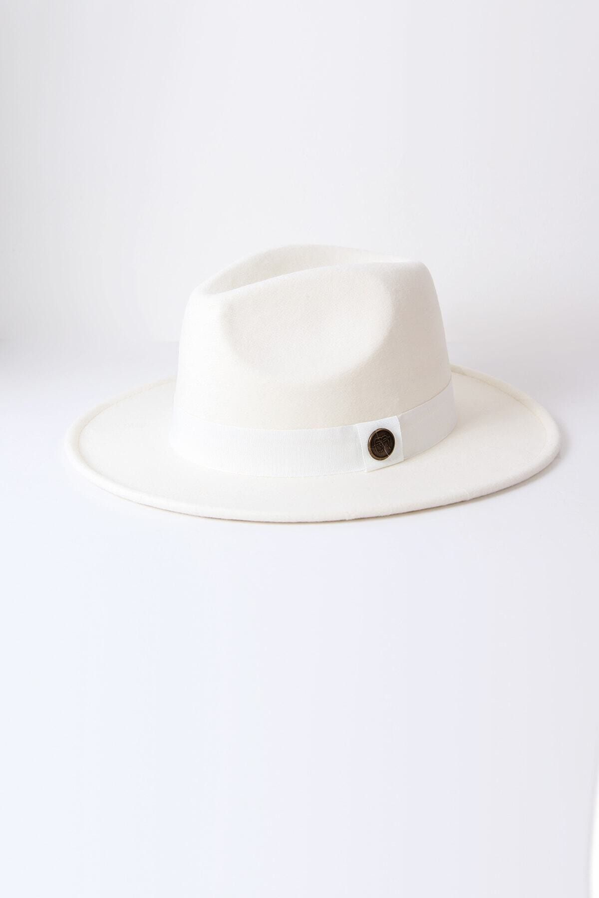 Kapin Beyaz Fötr Şapka