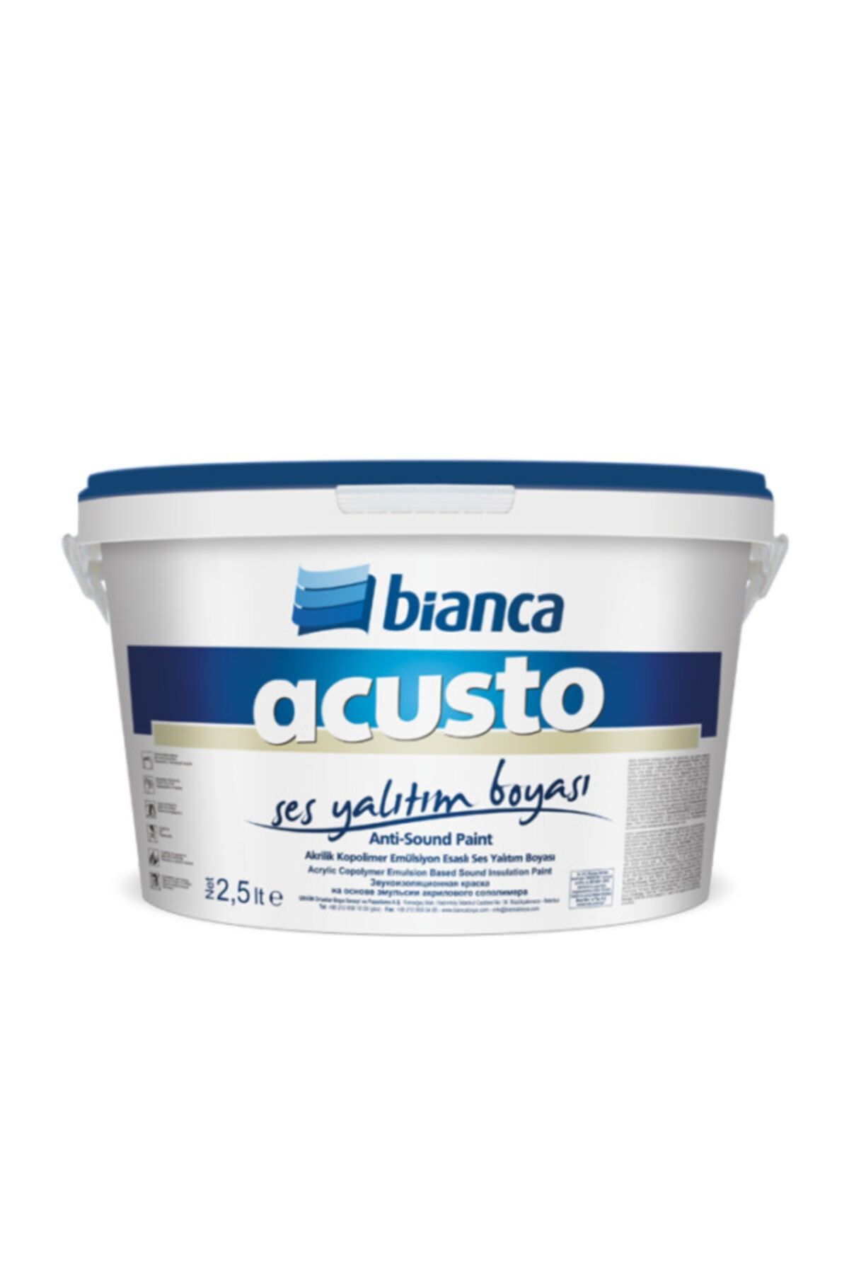 Bianca Acusto Ses Yalıtım Boyası 2.5lt Beyaz