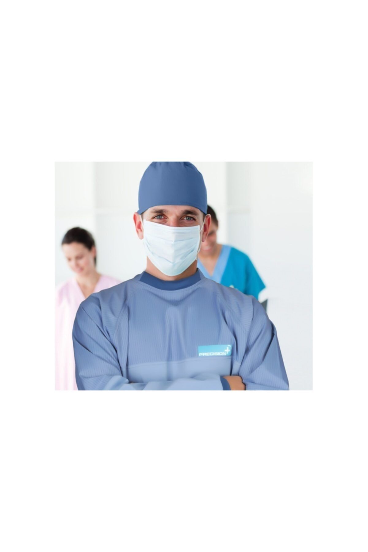 CARETEX Precision Nefes Alabilen,sıvı Geçirmez Ameliyathane Box Önlüğü Mavi M