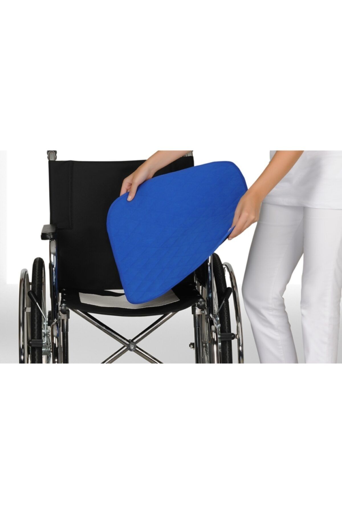 CARETEX Abso Yıkanabilir,emici,sıvı Geçirmez Tekerlekli Sandalye Pedi Mavi 040x040