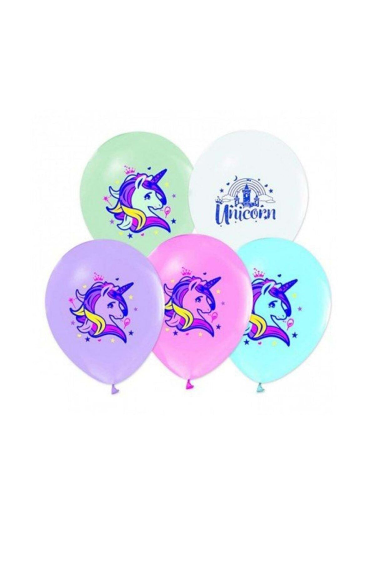 Unicorn Baskılı Balon 10 Adet