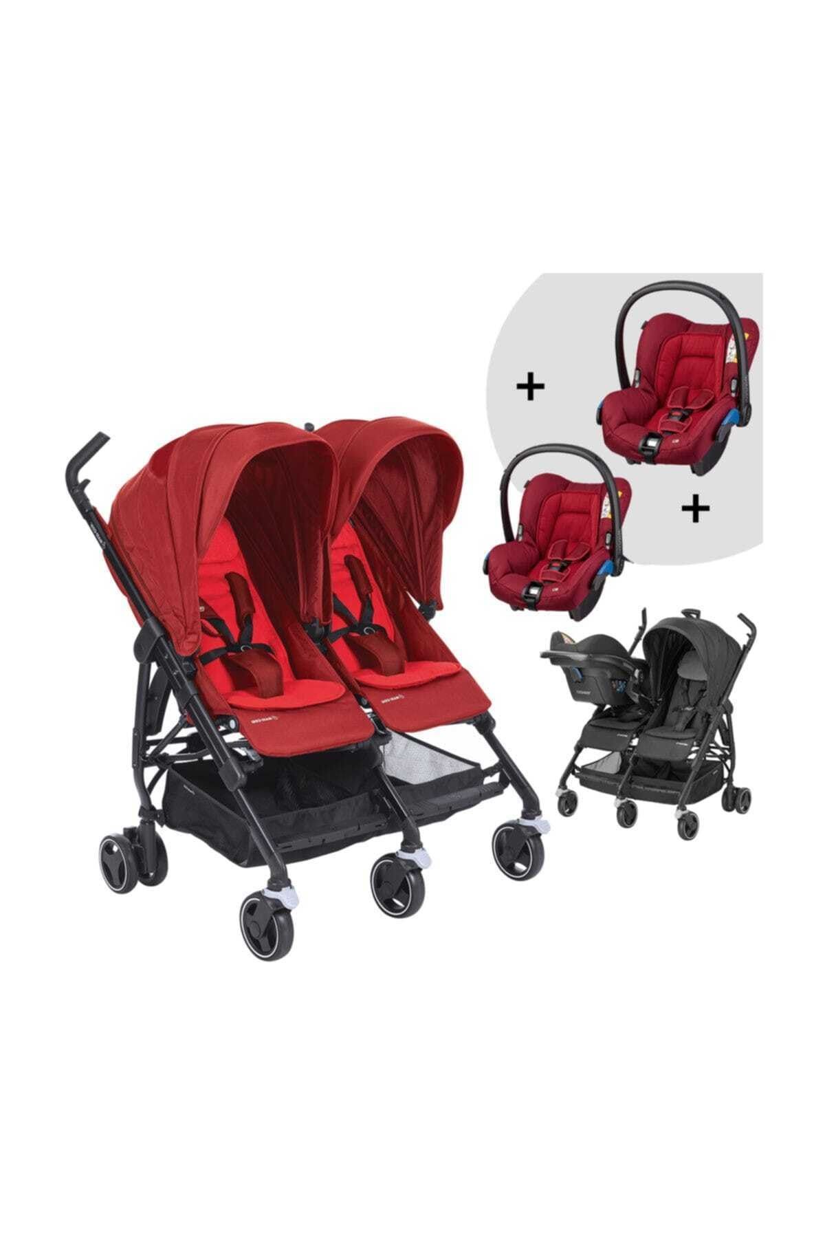 Maxi-Cosi Dana For 2 Ikiz Travel Sistem Bebek Arabası Citi 2 Anakucağı Vivid Red