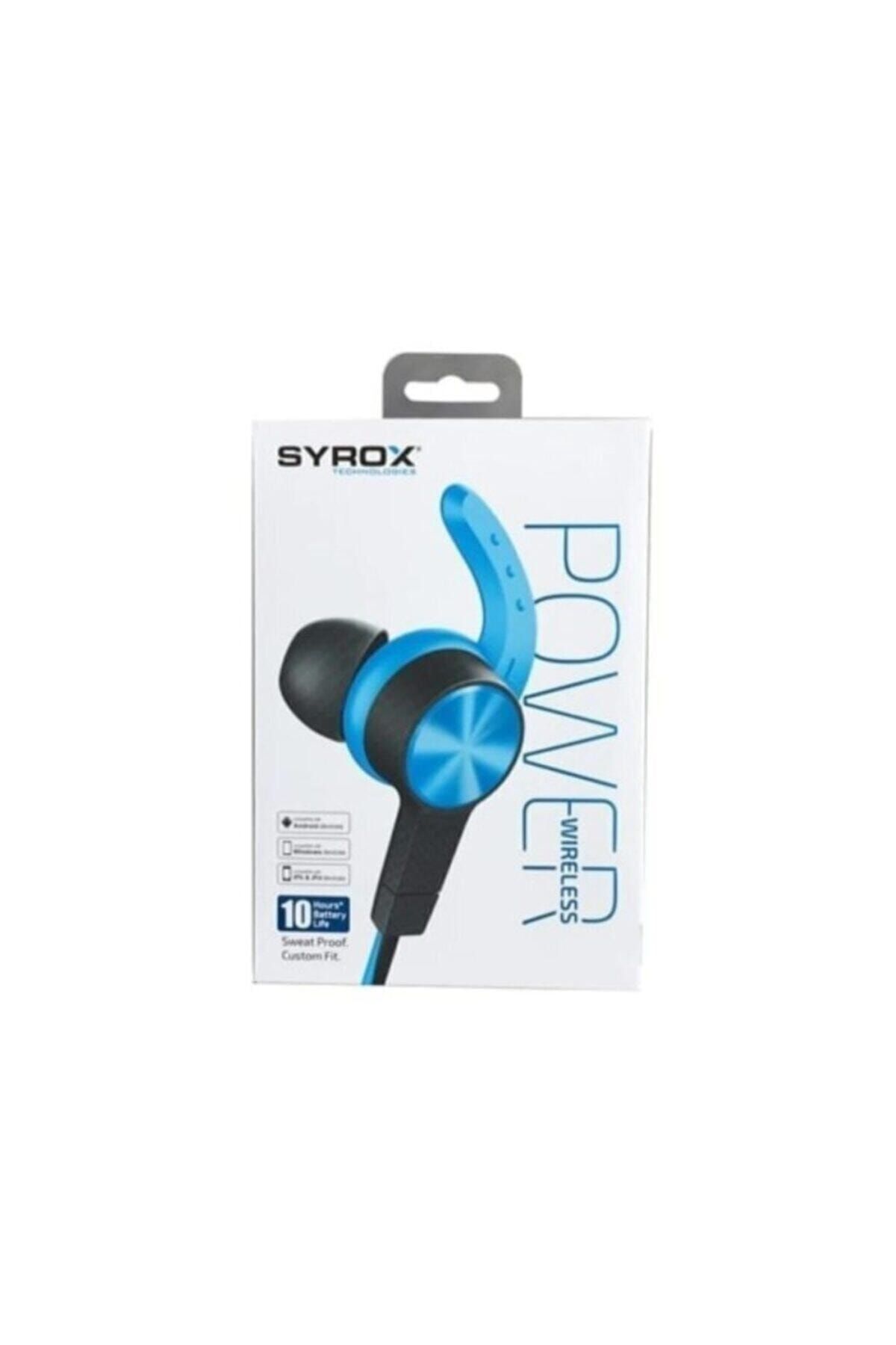 Syrox S32 Bluetooth Mıknatıslı Kulakıçı Spor Kulaklık (Yeni Ürün) - Mavi