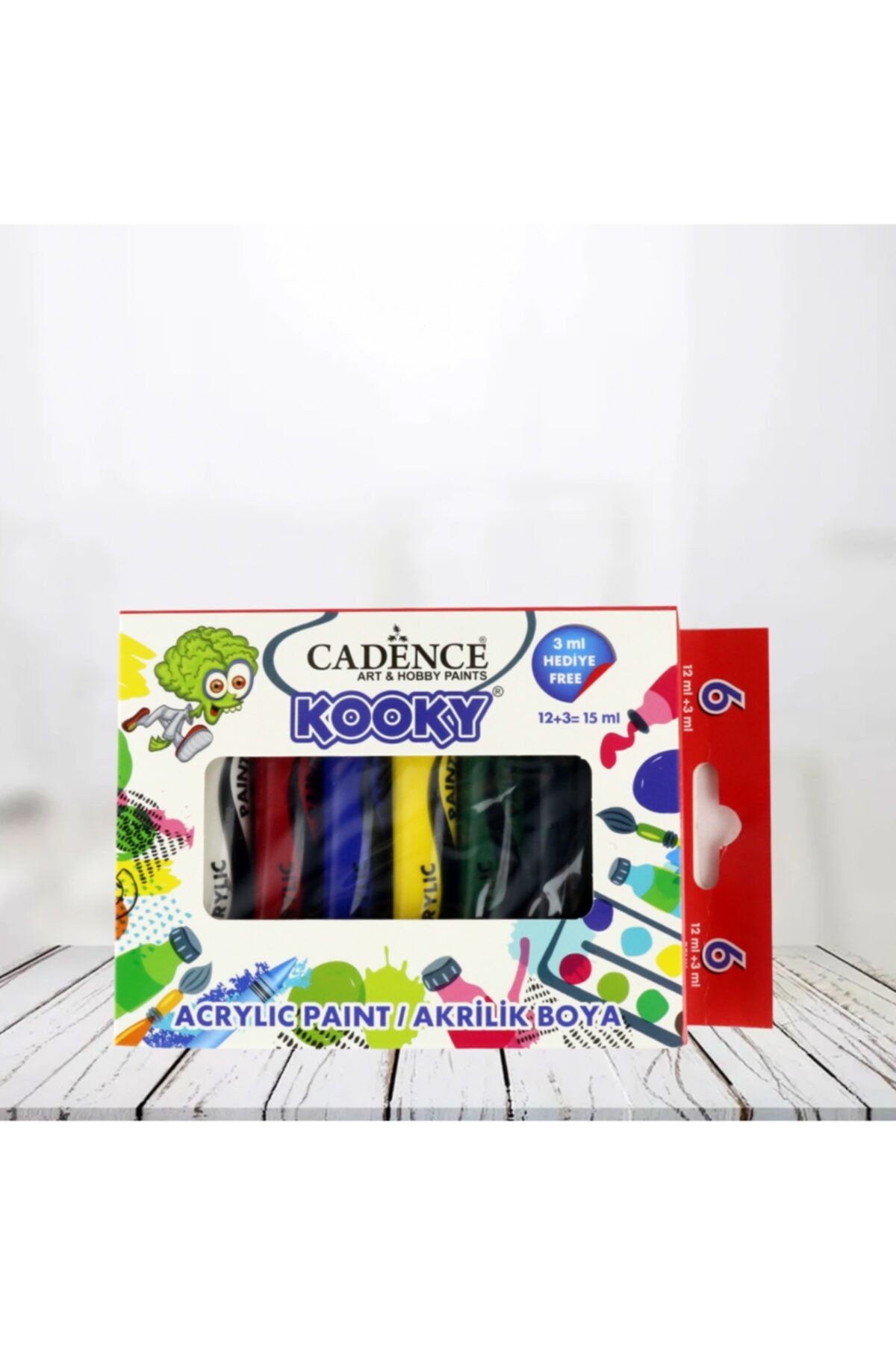 Cadence Kooky 6'lı 12ml+3ml Akrilik Boya