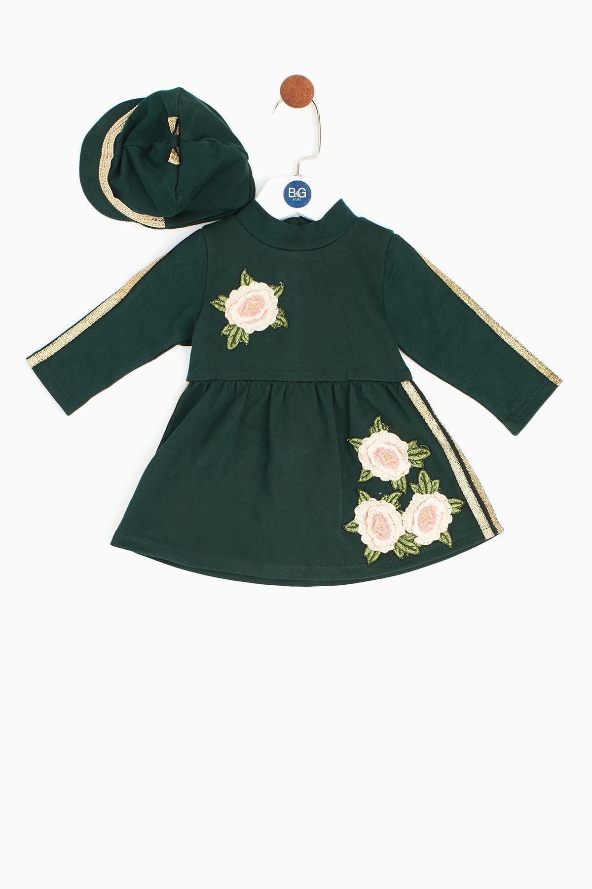 BG Baby Kız Bebek Yeşil Elbise Takımı 18fw2bg2815