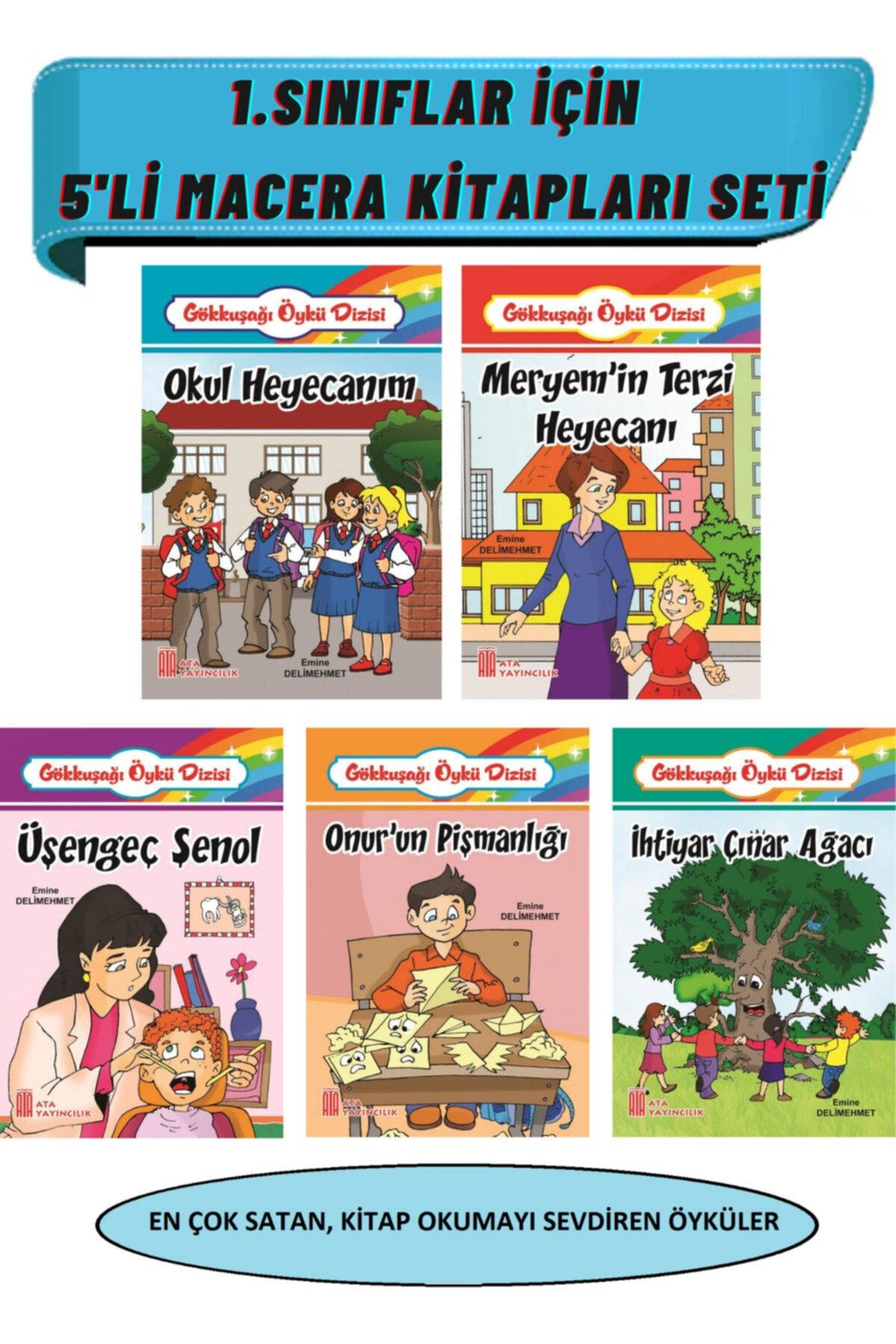 Ata Yayıncılık 1.sınıflar Için 5'li Renkli Macera Kitapları