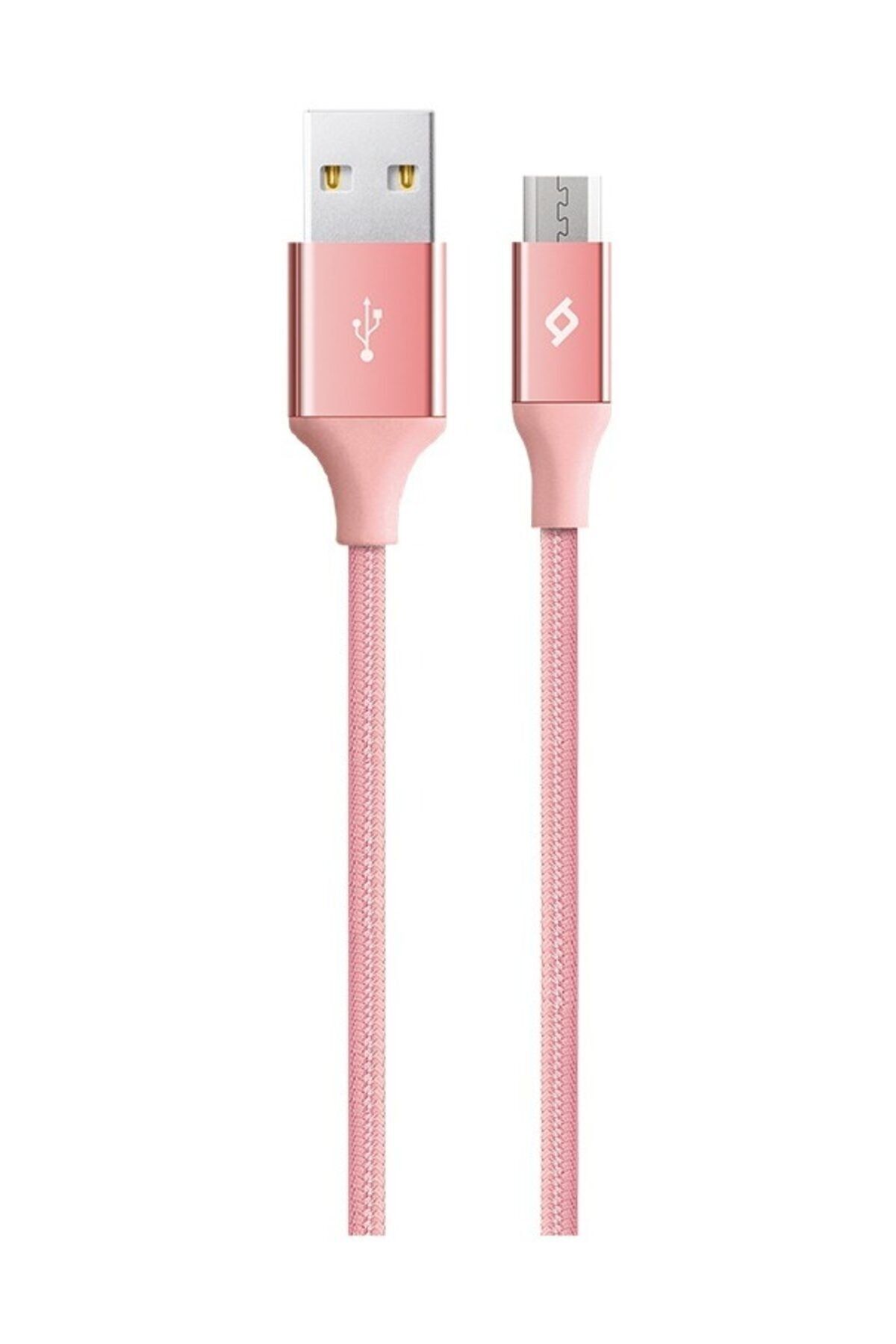 Ttec Alumicable Micro Uyumlu  Usb Şarj Kablosu Roze Altın 2dk11ra