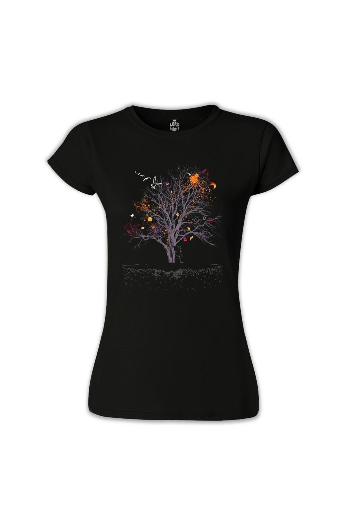 Lord T-Shirt Ağaç Perisi Siyah Kadın  Tshirt