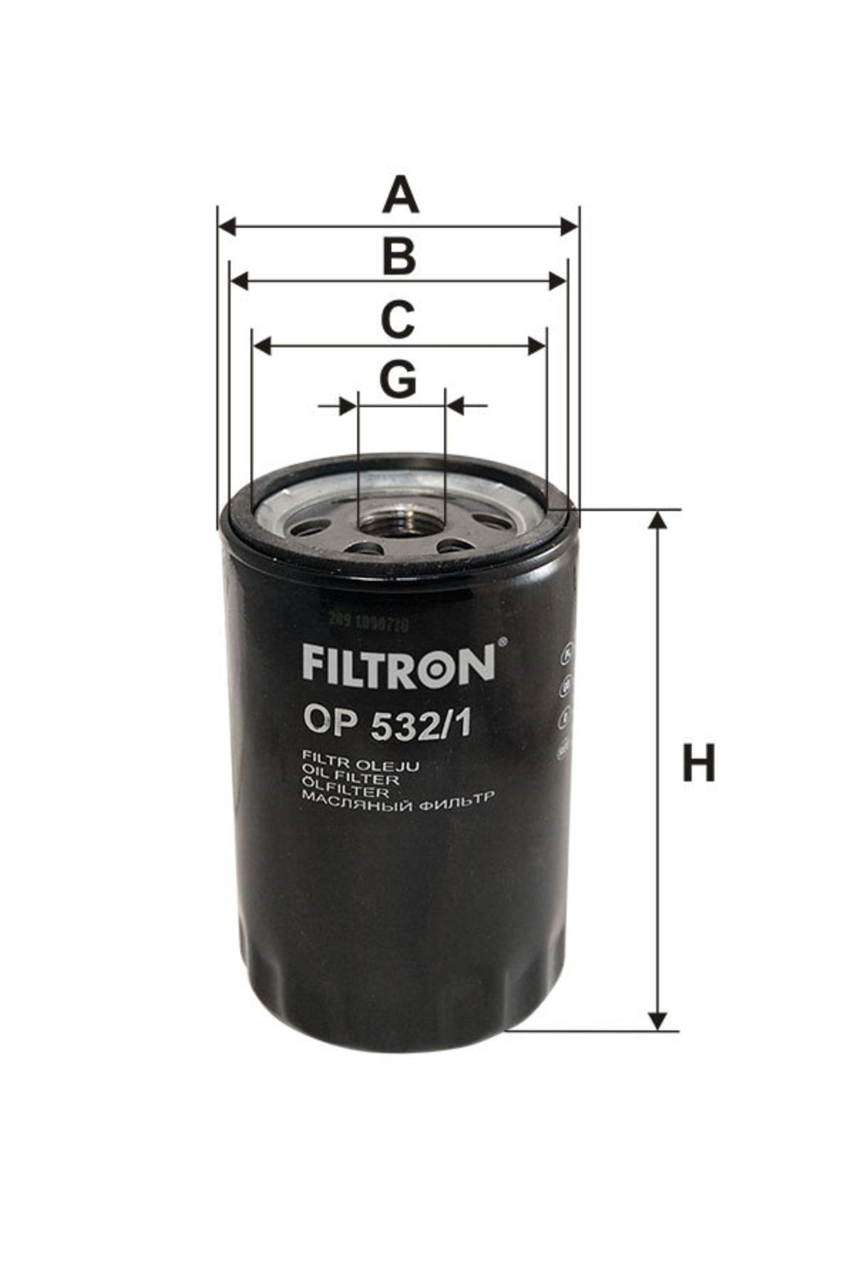 Filtron Op 532/1 Yag Fıltresı Escort 98>00 Mondeo I / Iı 92>00 Focus I 98>05 1,6 / 1,8 / 2,0 Fıesta Iıı / Iv