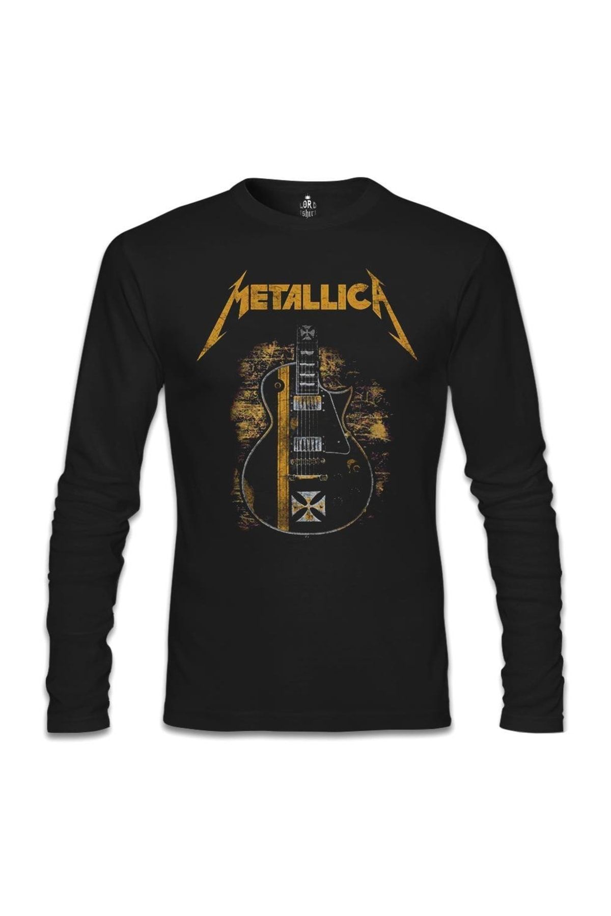 Lord T-Shirt Metallica - Guitar In Sand Siyah Erkek Sweatshirt