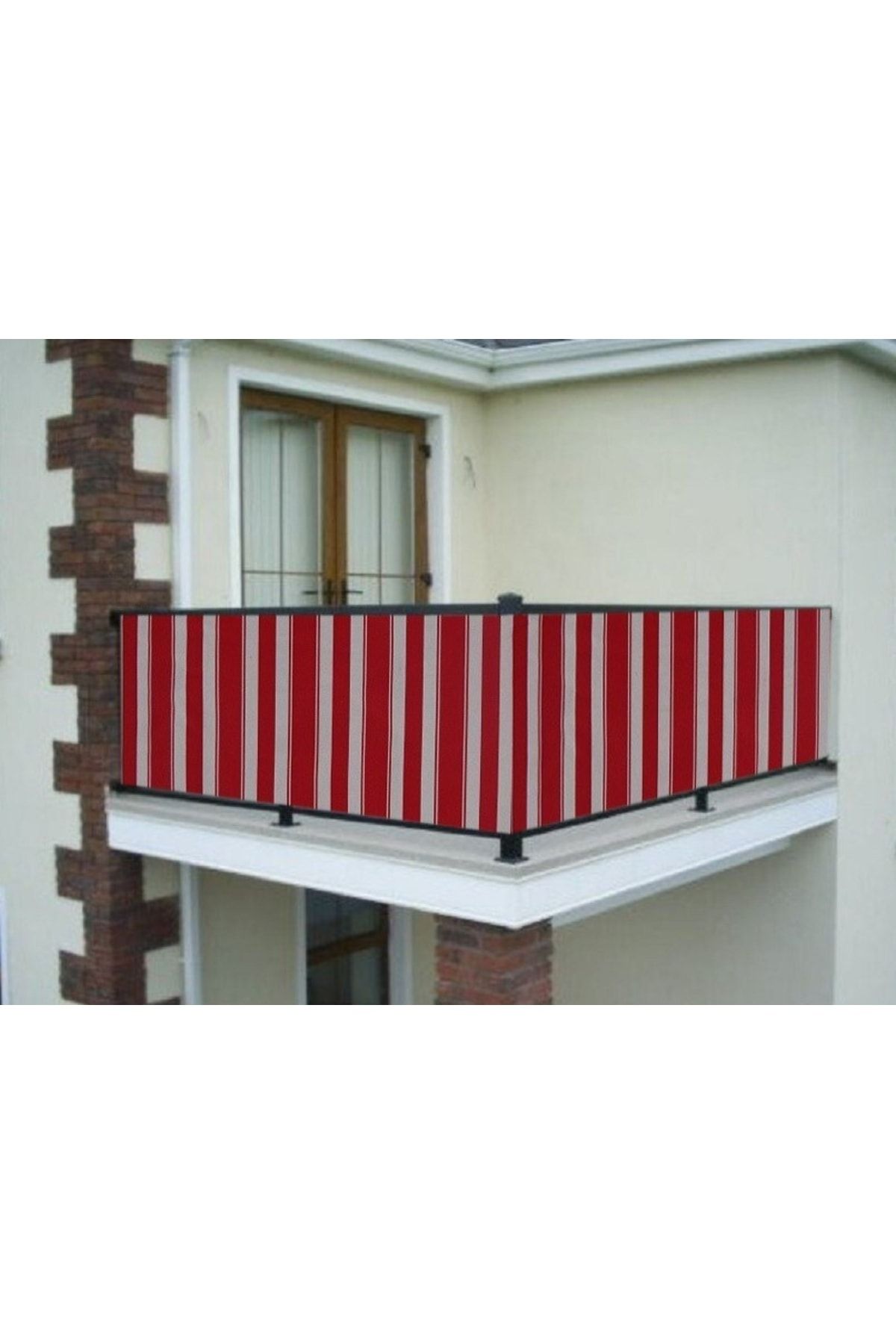 ceylan home Balkon Demiri Perdesi Kuş Gözü Kırmızı 300x80