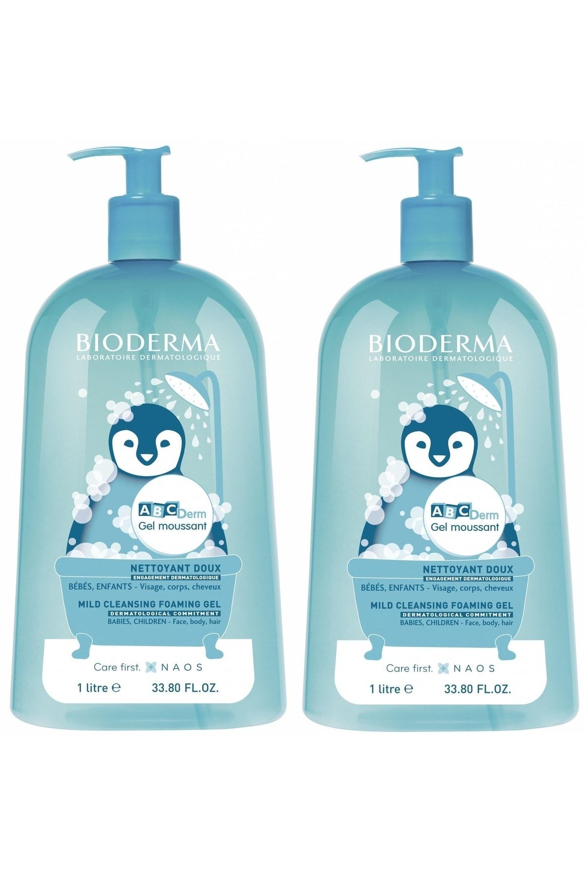 Bioderma Abcderm Foaming Cleanser 1 lt 2 Adet  Bebek Şampuan