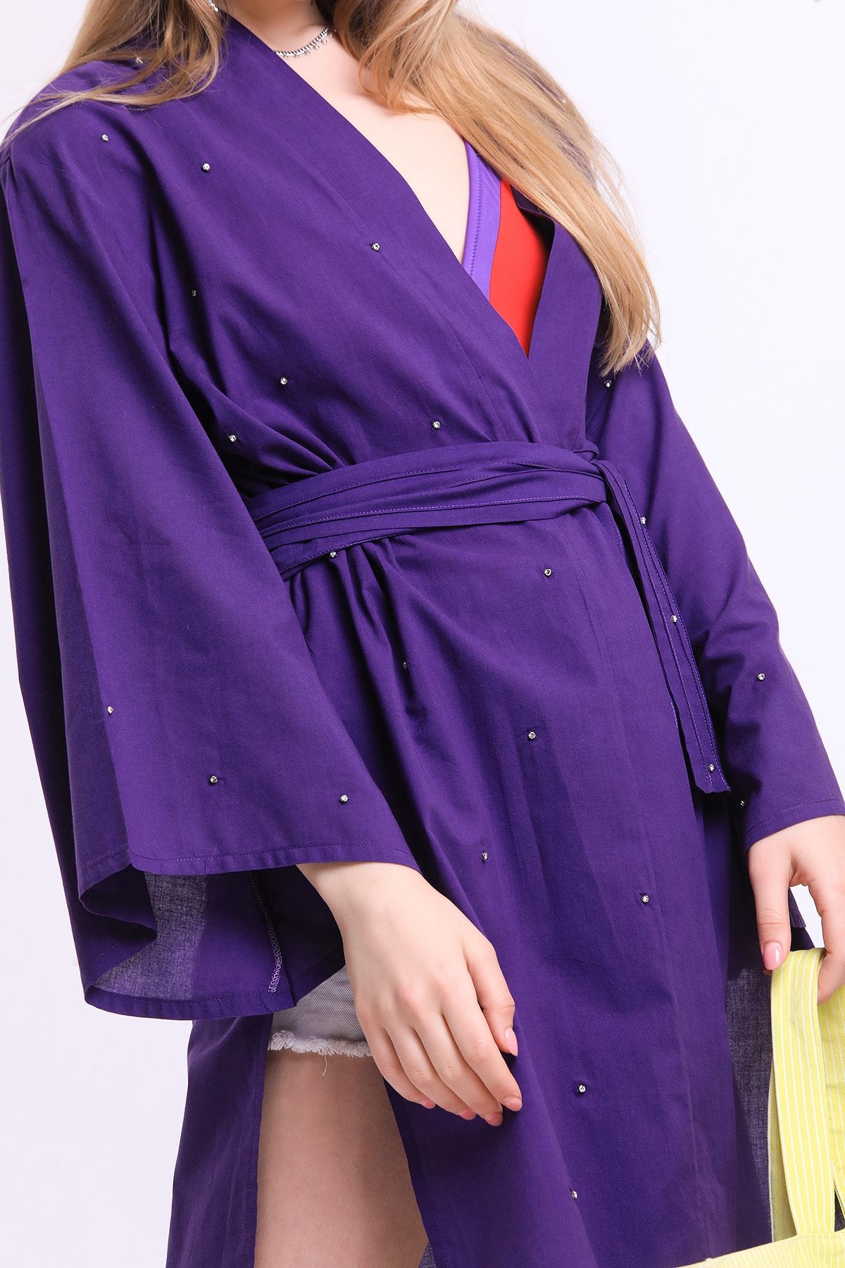 DemiTola Kimono Kadın Mor