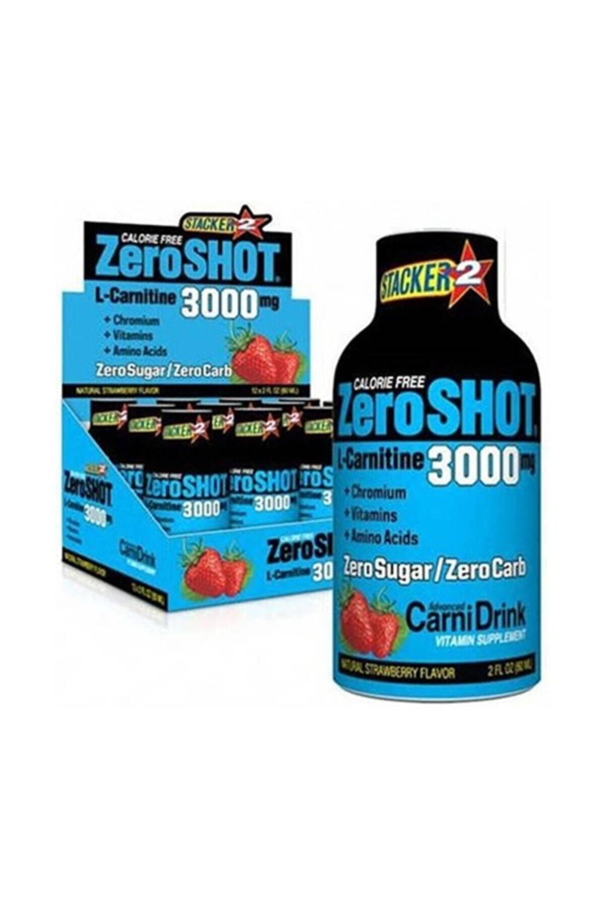 Zero Shot 60 ml 3000mg L-carnitine 12 Adet Çilek Aromalı