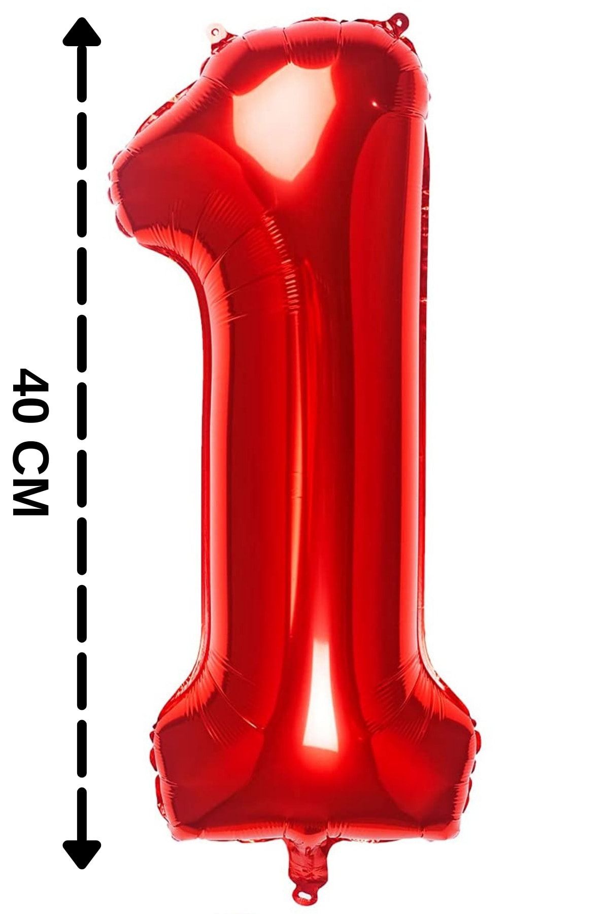 ELGALA Folyo Balon 1 Rakamı Helyum Balon 40 Cm Kırmızı Renk