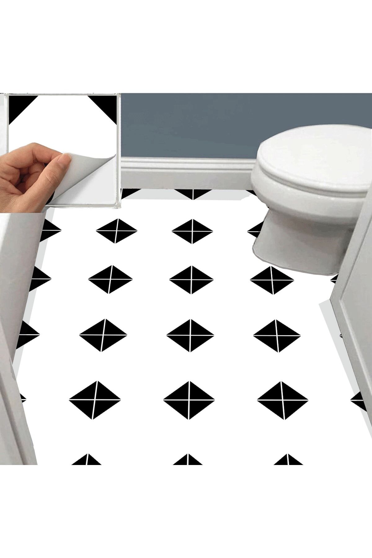 yağmur sanat Yapışkanlı Folyo 100cm×200cm Parlak - Tezgaharası Banyo Zemin Kaplama