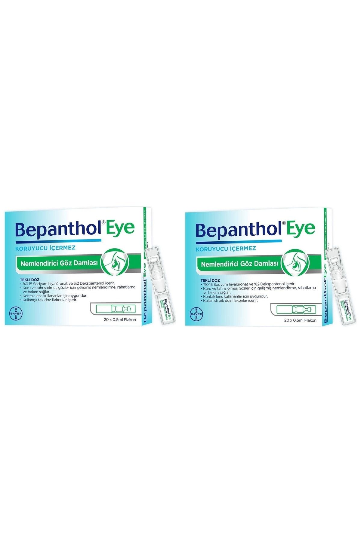 Bepanthol Eye Göz Damlası 0,5 Ml X 20 Flakon 2 Adet