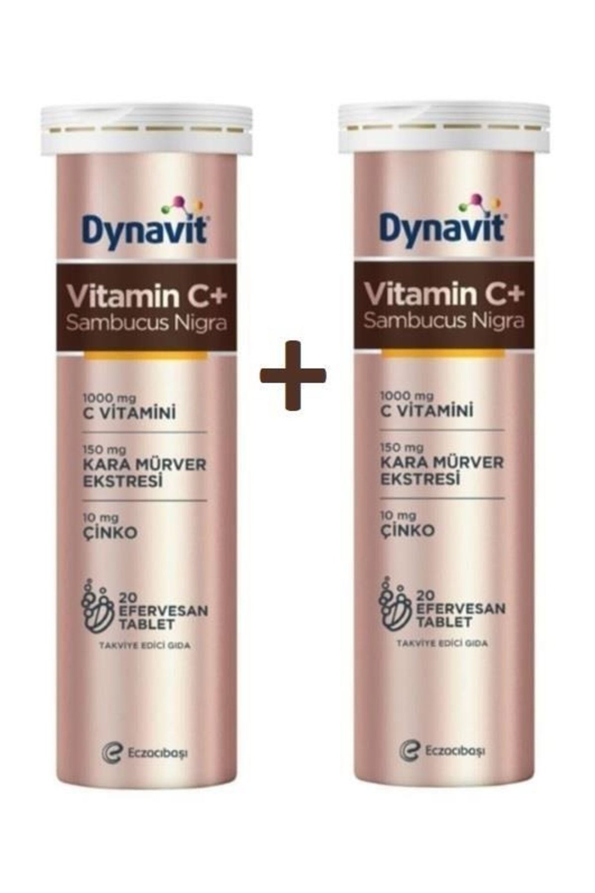 Eczacıbaşı Dynavit Vitamin C+ Sambucus Nigra 20 Efervesan Tablet 2 Adet