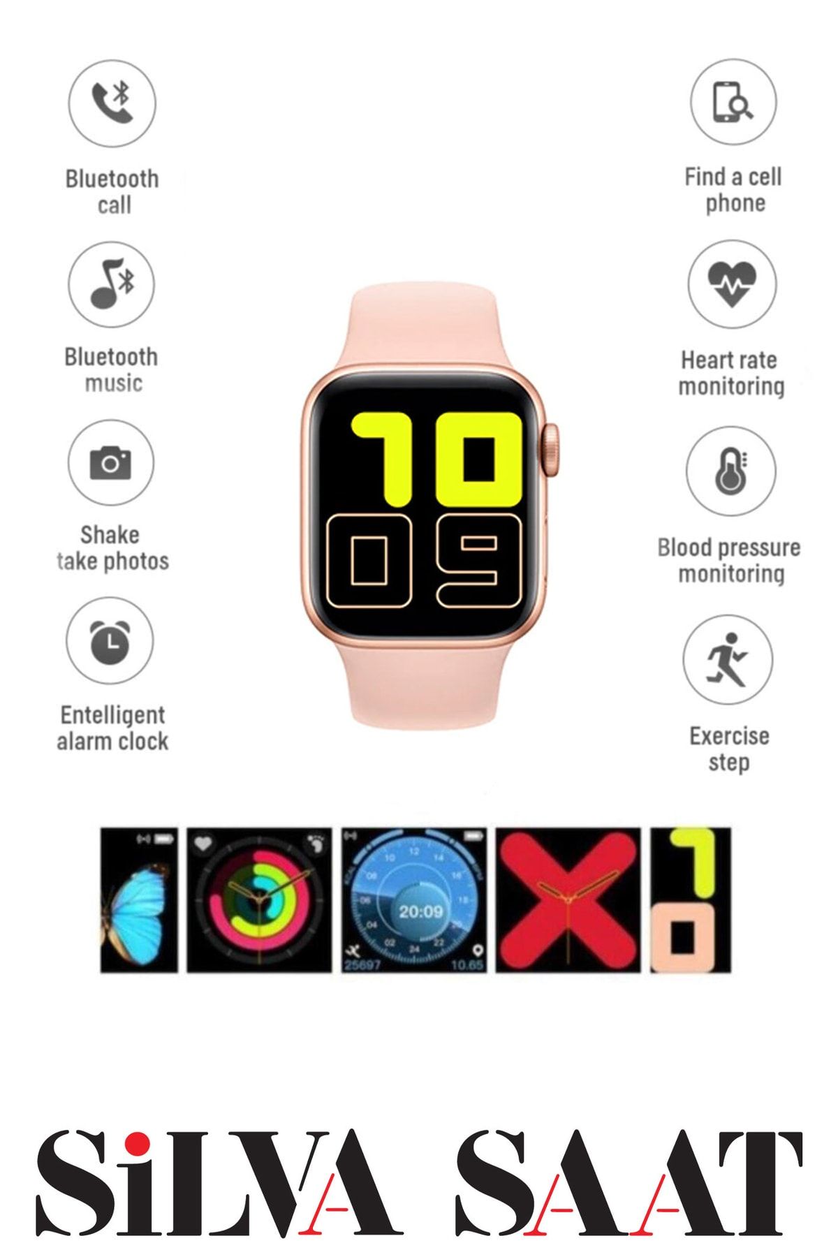 TECHNOMEN S-t500 Akıllı Saat Son Sürüm Smart Watch Türkçe Menülü Arama Cevaplama Konuşma Özelliği Ios Android