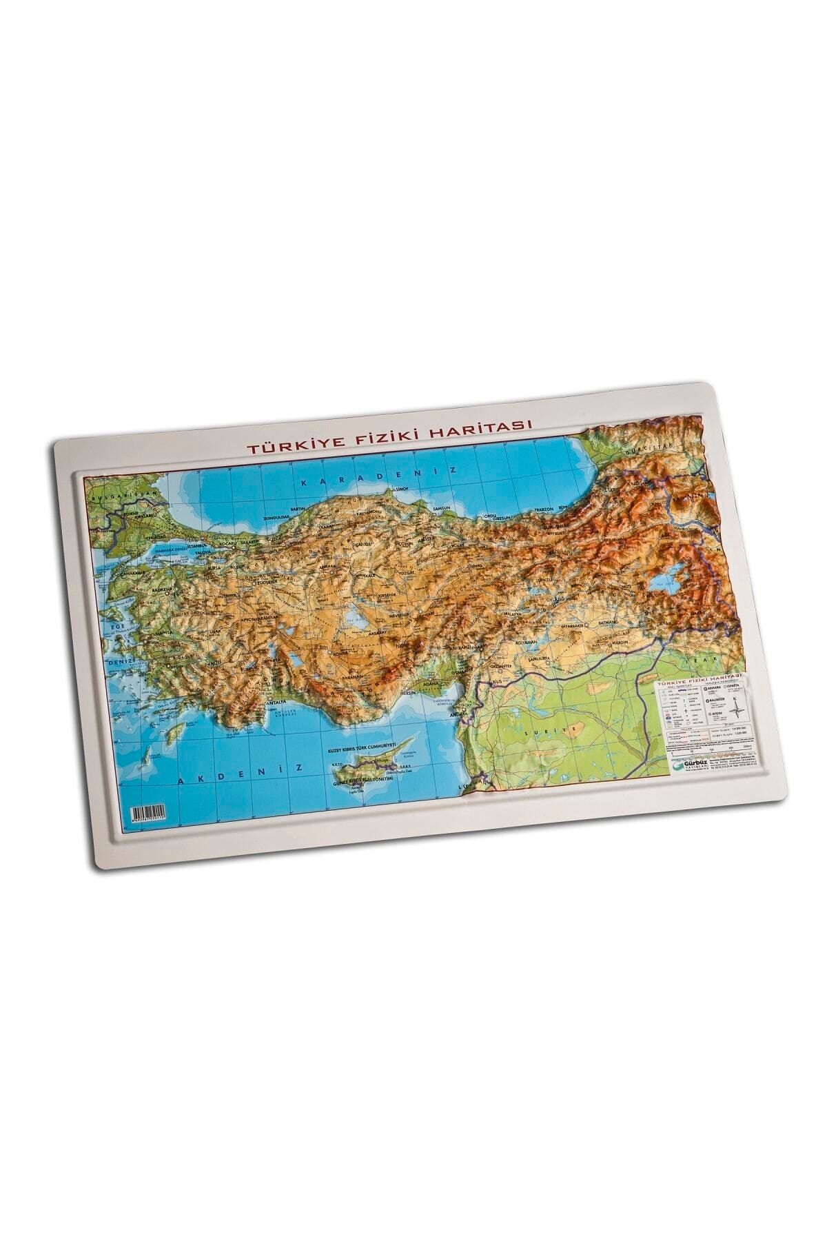 Gürbüz Yayınları Kabartma Türkiye Fiziki Haritası 35x50cm