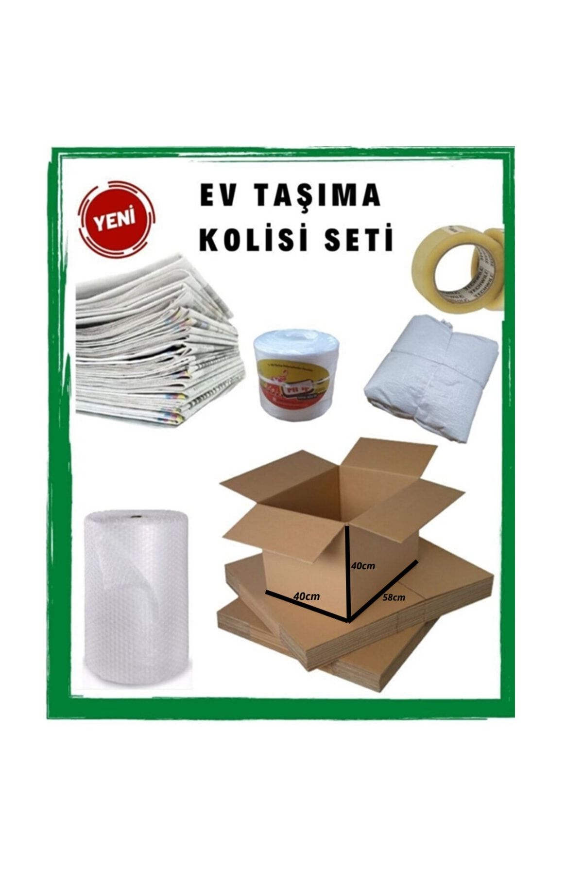 urgancıoğlu Ev Taşıma Kolisi Taşınma Kolisi Set Paketleme Seti 40x58x40 Koli