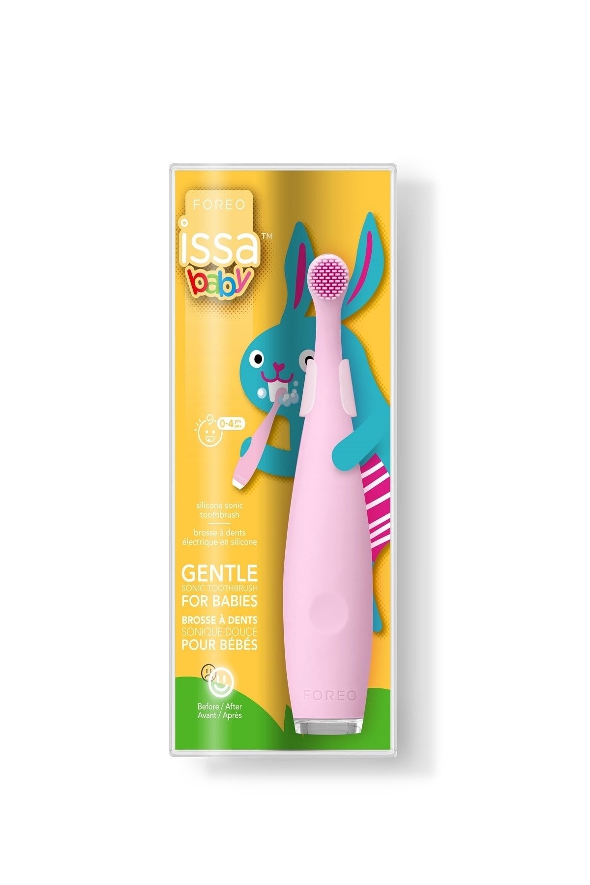 Foreo Issa™ Baby Bebek Diş Fırçası (0-4 Yaş Için), Pearl Pink Bunny