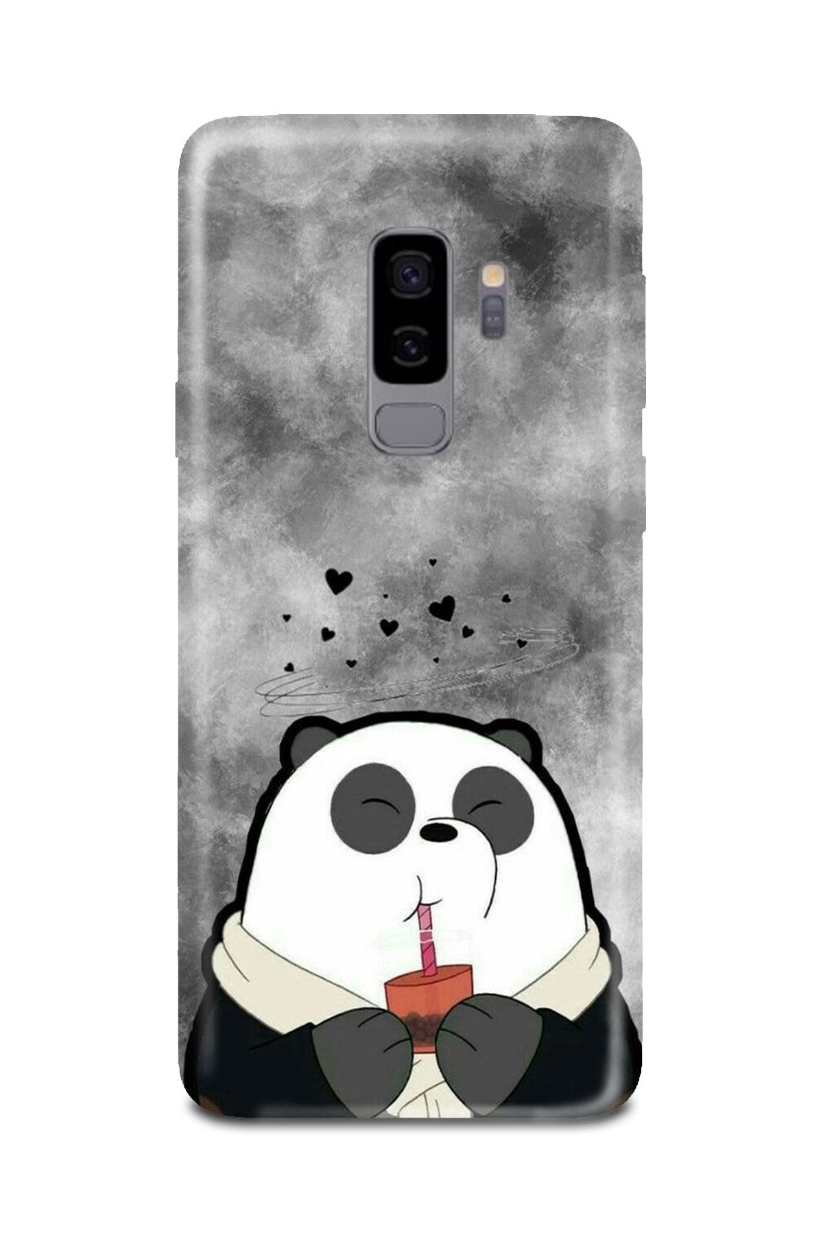 PERAX Samsung Galaxy S9 Plus Panda Desenli Telefon Kılıfı Sams9plus-00001001-01
