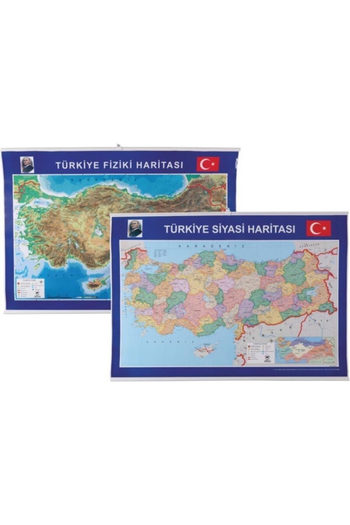 Gülpaş Harita Türkiye Fiziki Ve Siyasi 70x100 Cm (çift Taraflı Selefonlu 1 Adet) G-999