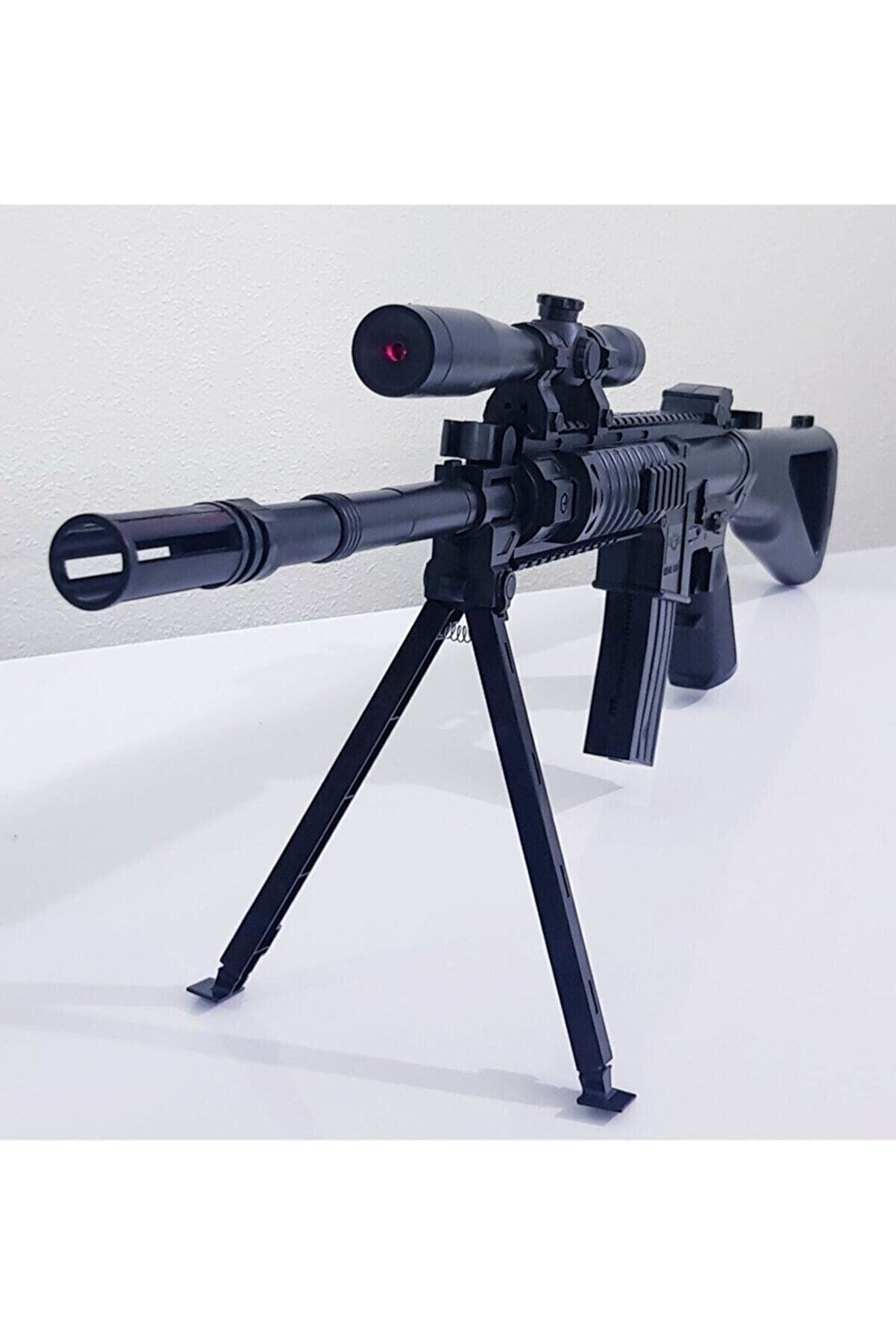 Hepsilazım Es739 Gerçek Görünümlü Lazerli Ayaklı Dipçikli Boncuk Atan Sniper Keskin Nişancı Oyuncak Tüfek