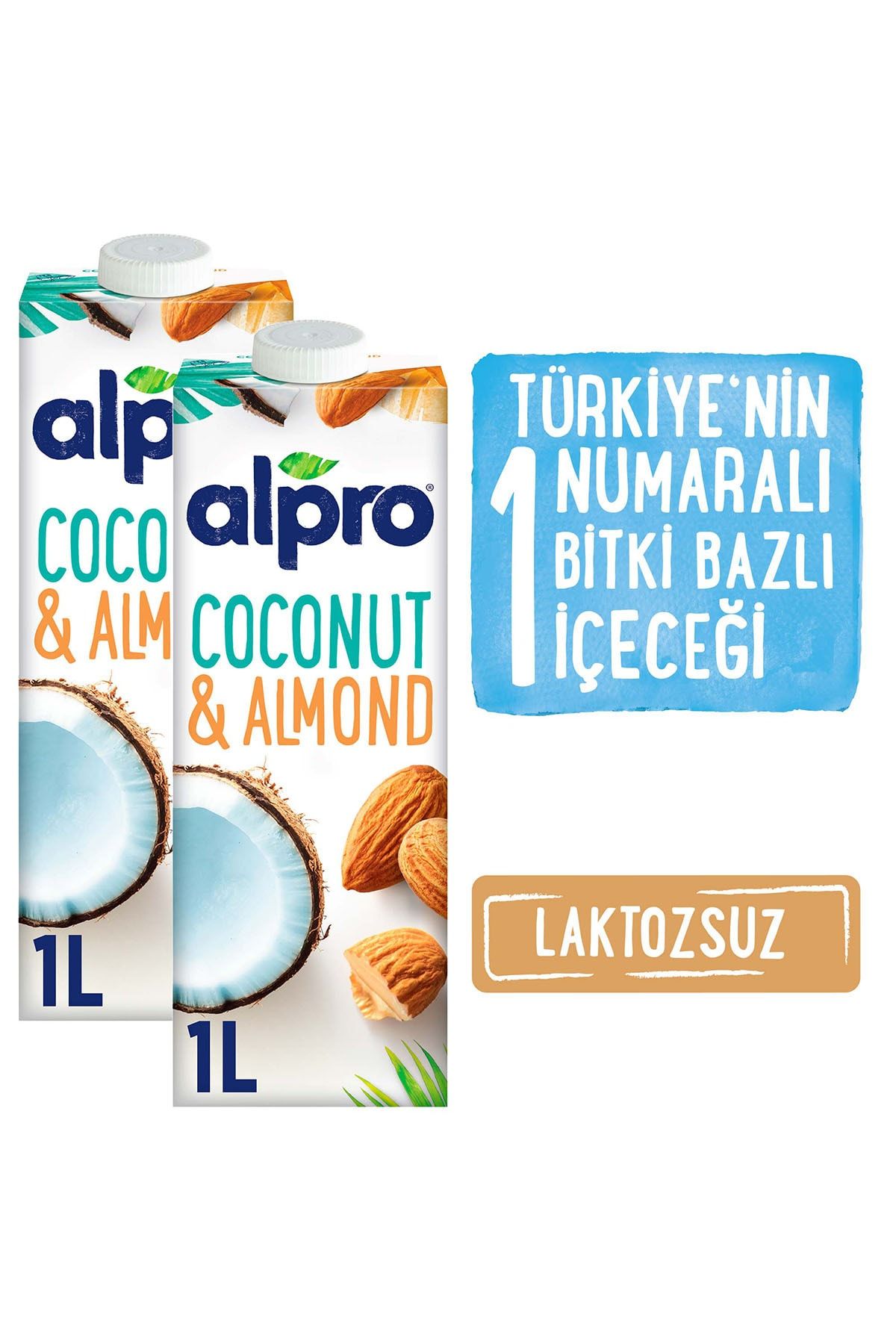 Alpro Hindistan Cevizi & Badem Sütü 2x1 Lt Avantajlı Paket