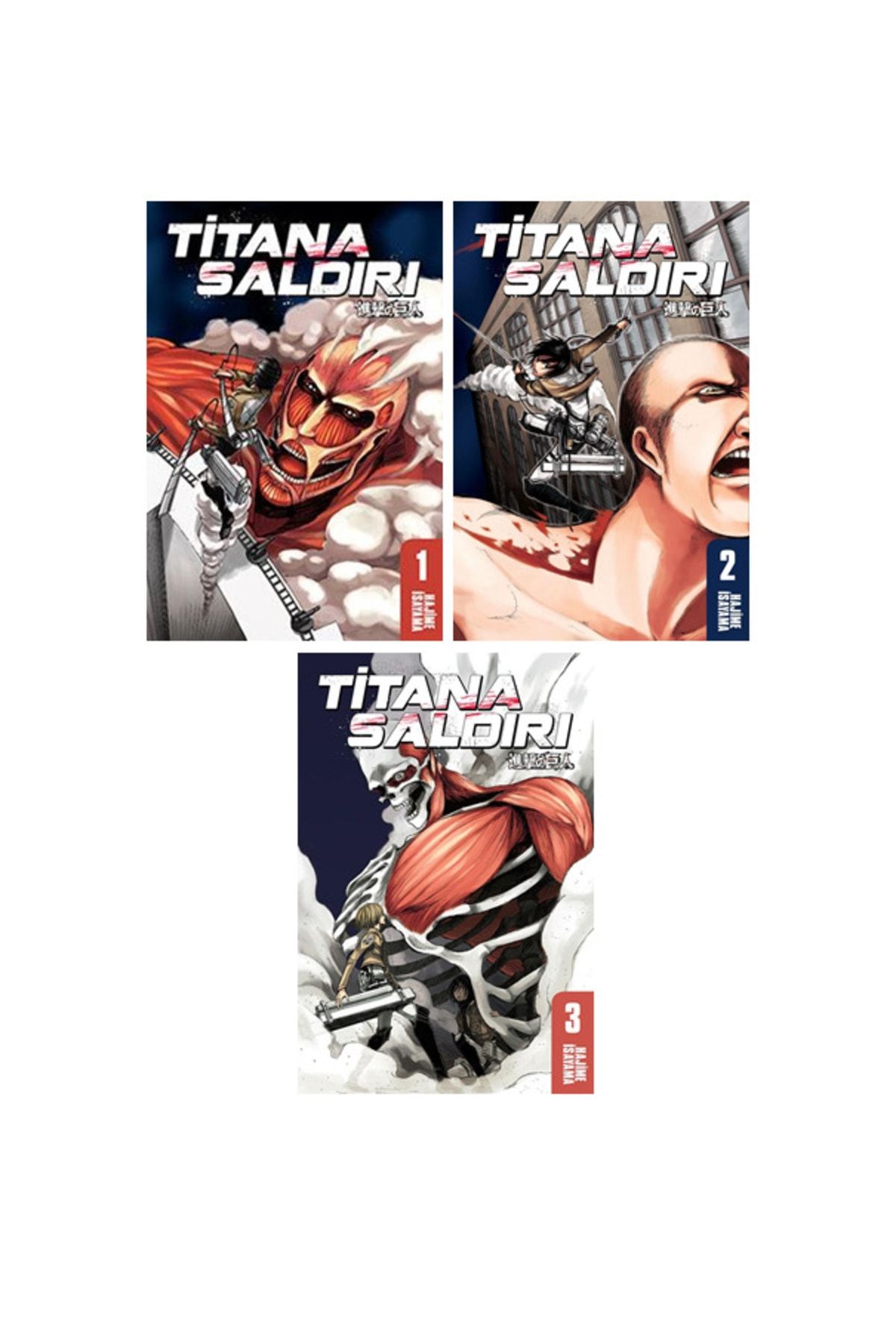 Gerekli Şeyler Yayıncılık Titana Saldırı (attack On Titan) 1-2-3. Ciltler Manga Seti - Hajime Isayama
