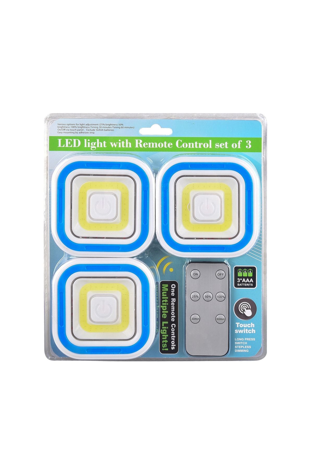 Genel Markalar Pamiravm Led Light With Remote Control Set Of 3