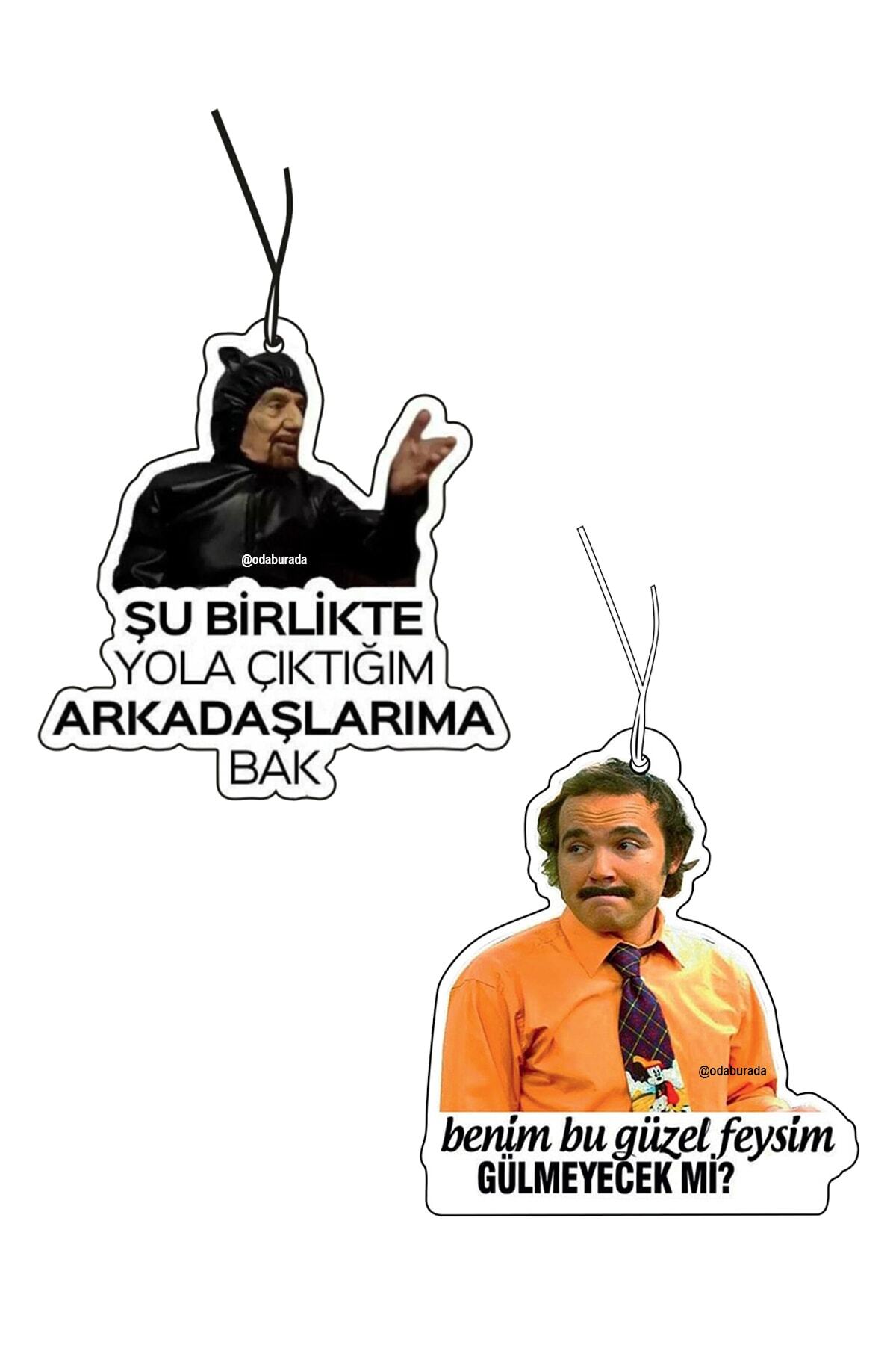 odaburada 2�li Eğlenceli Set Dekoratif Oto Araç Kokusu Ve Aksesuar Seti