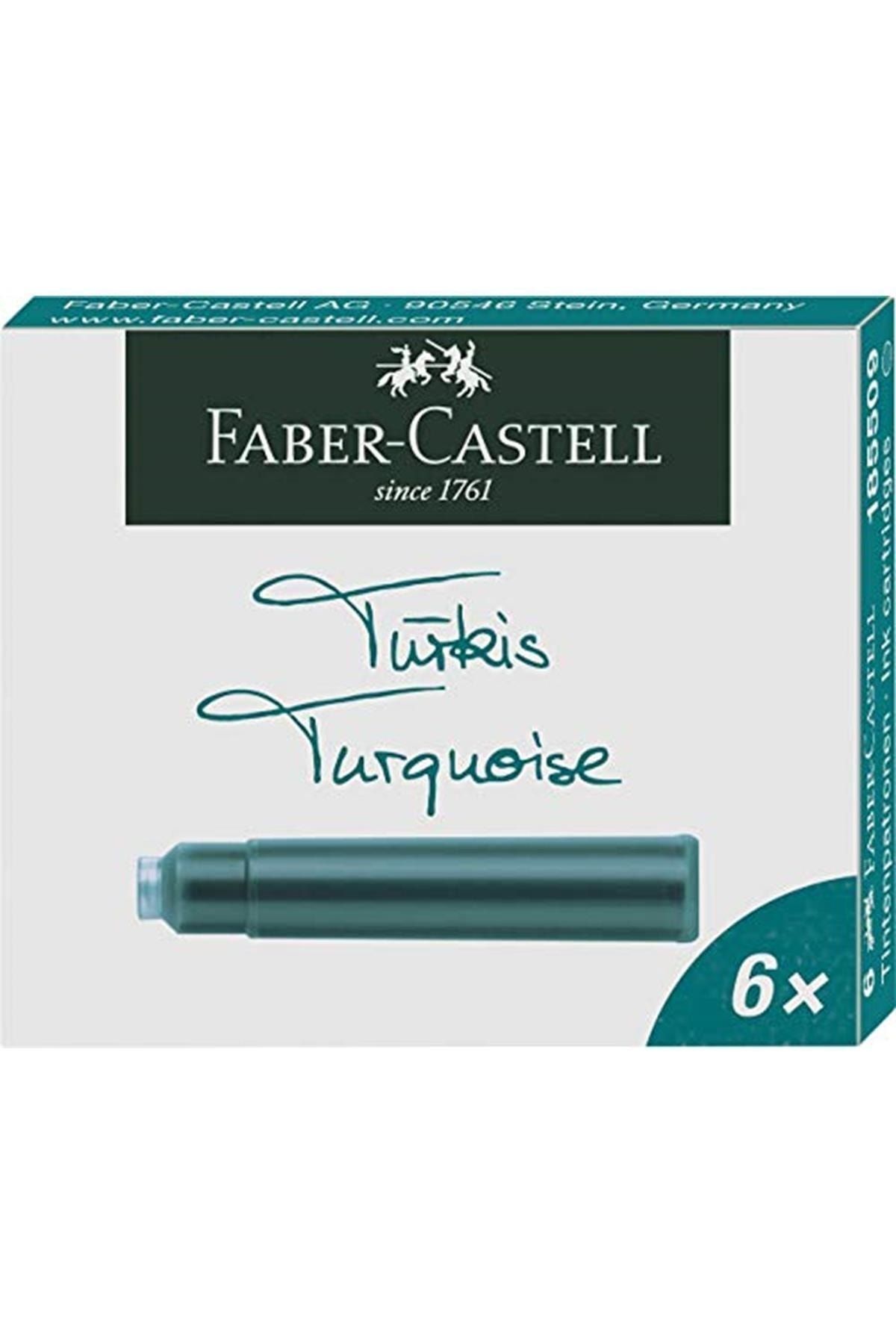 Faber Castell Faber-castell 5050185509 Faber-castell Dk Kartuş, Turkuaz 6'lı