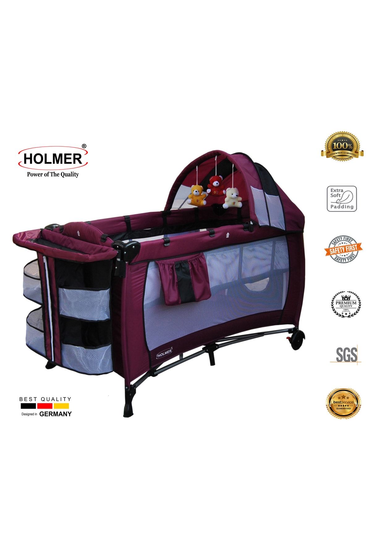 Holmer Kids Maxi Comfort Eurostyle Oyun Parkı 60 X 120 Cm Mürdüm