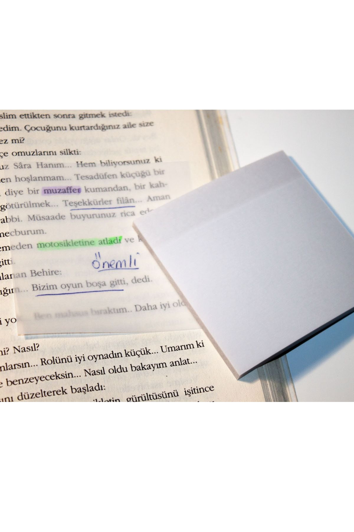 Paste Notes Şeffaf Yapışkanlı Not Kağıdı / Transparan Sticky Notes - 50 Yapraklı