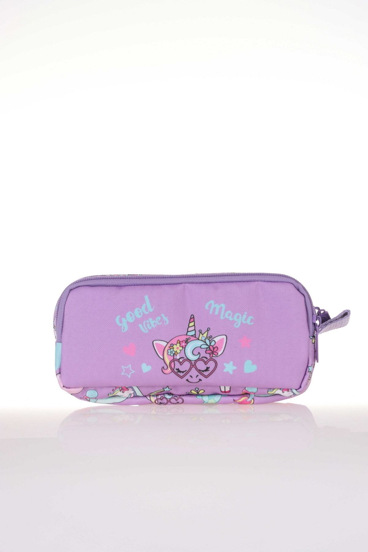Kaukko Kids & Love Cat Aynalı Taşlı Kalem Kutusu 24x15x15 (l8063)