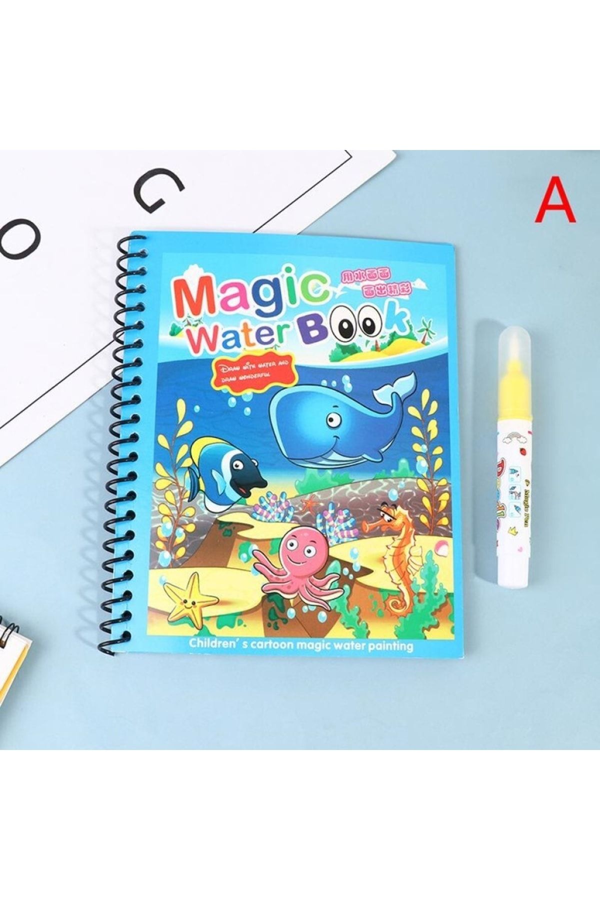Fun4u Sihirli Boyama Kitabı Ve Kalemi - Magic Water Doodle Book - Okyanuslar