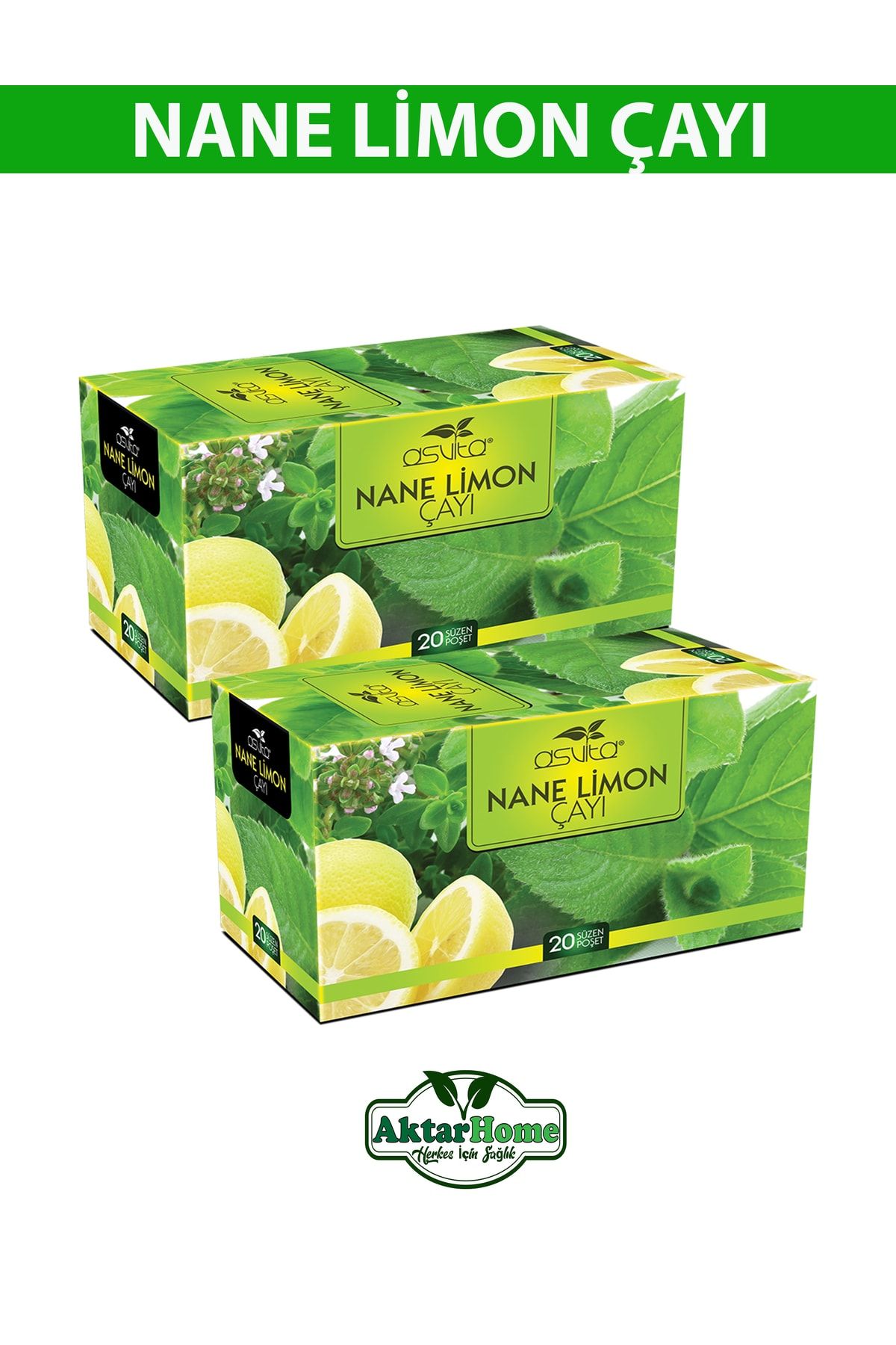 ASVİTA Nane Limon Çayı 20+20 Süzen