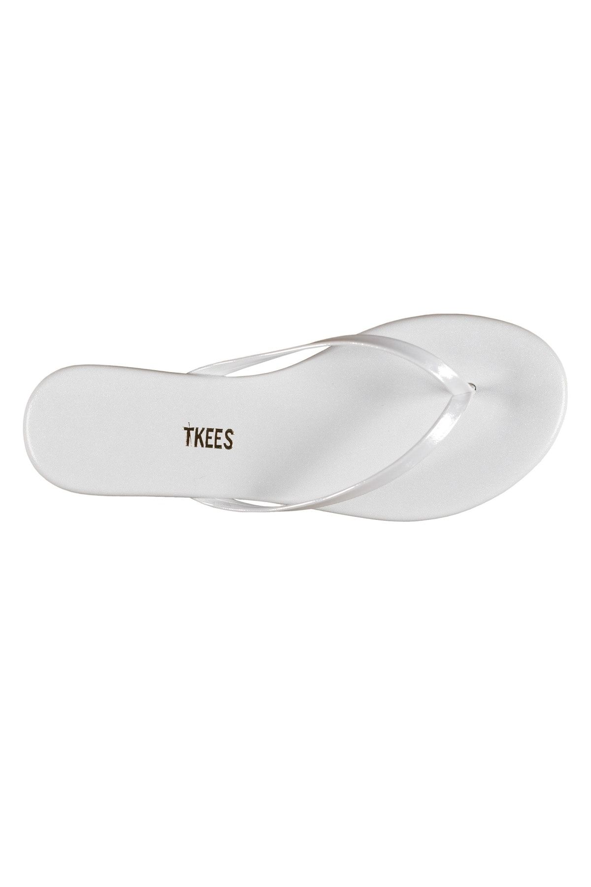 Tkees Tk-2086 Kadın Simli Beyaz Parmakarası Terlik