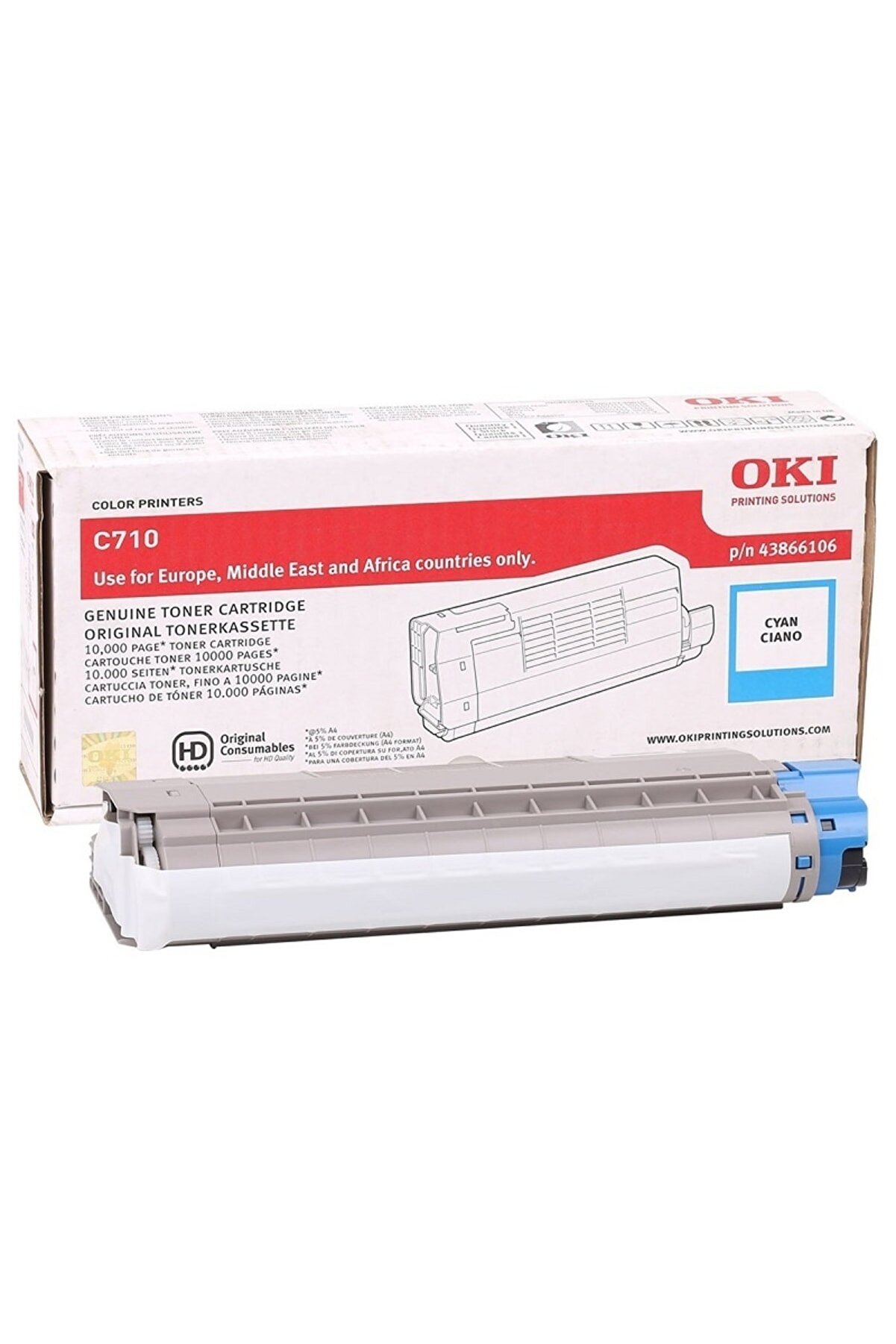 44318607 Orjınal Mavı Toner / C710 C711 / 11500 Sayfa