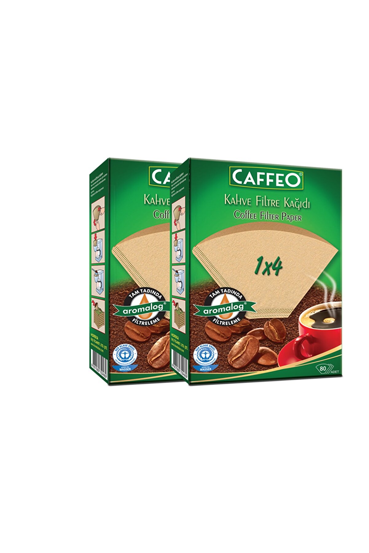 Caffeo Kahve Filtresi 1x4 80li 2 Paket