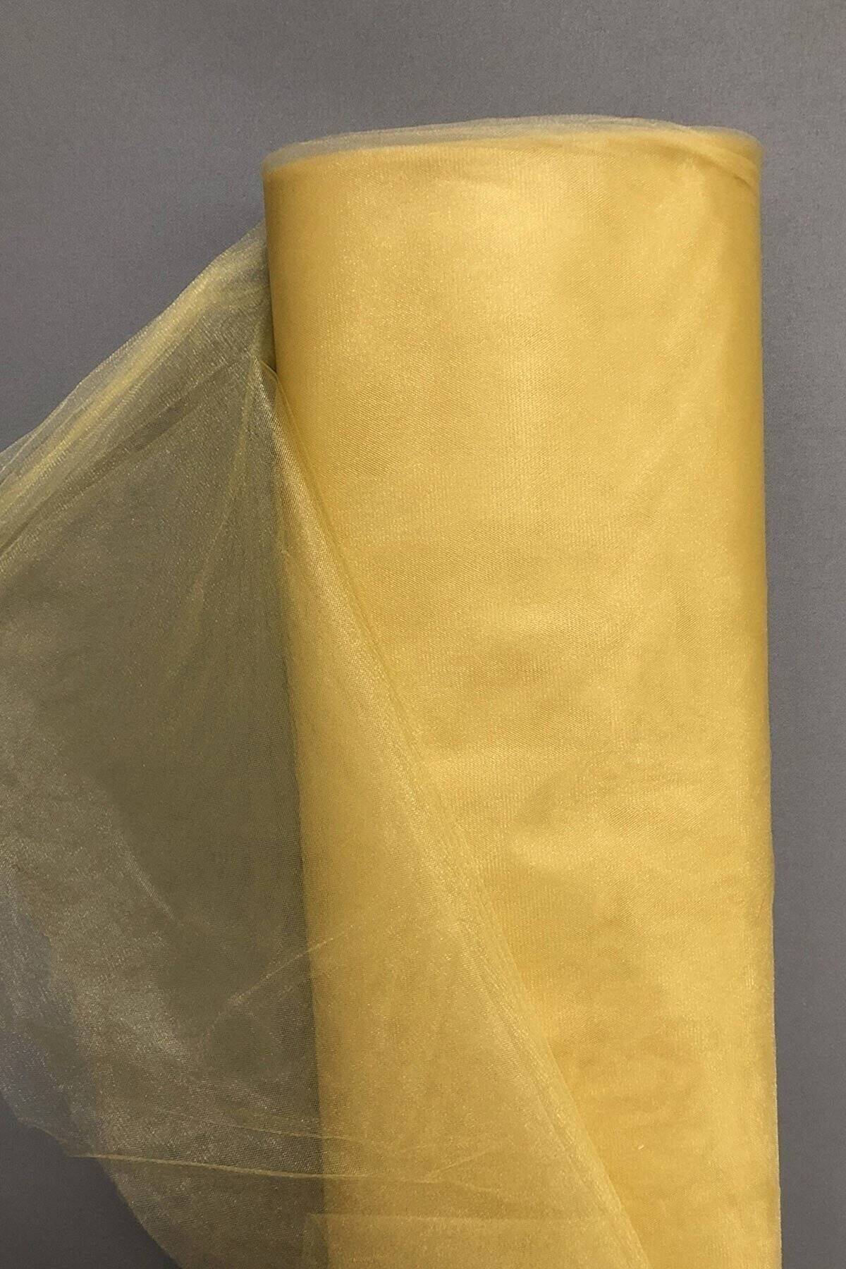 Hobigram Koyu Sarı Kristal Tül 5 Metre
