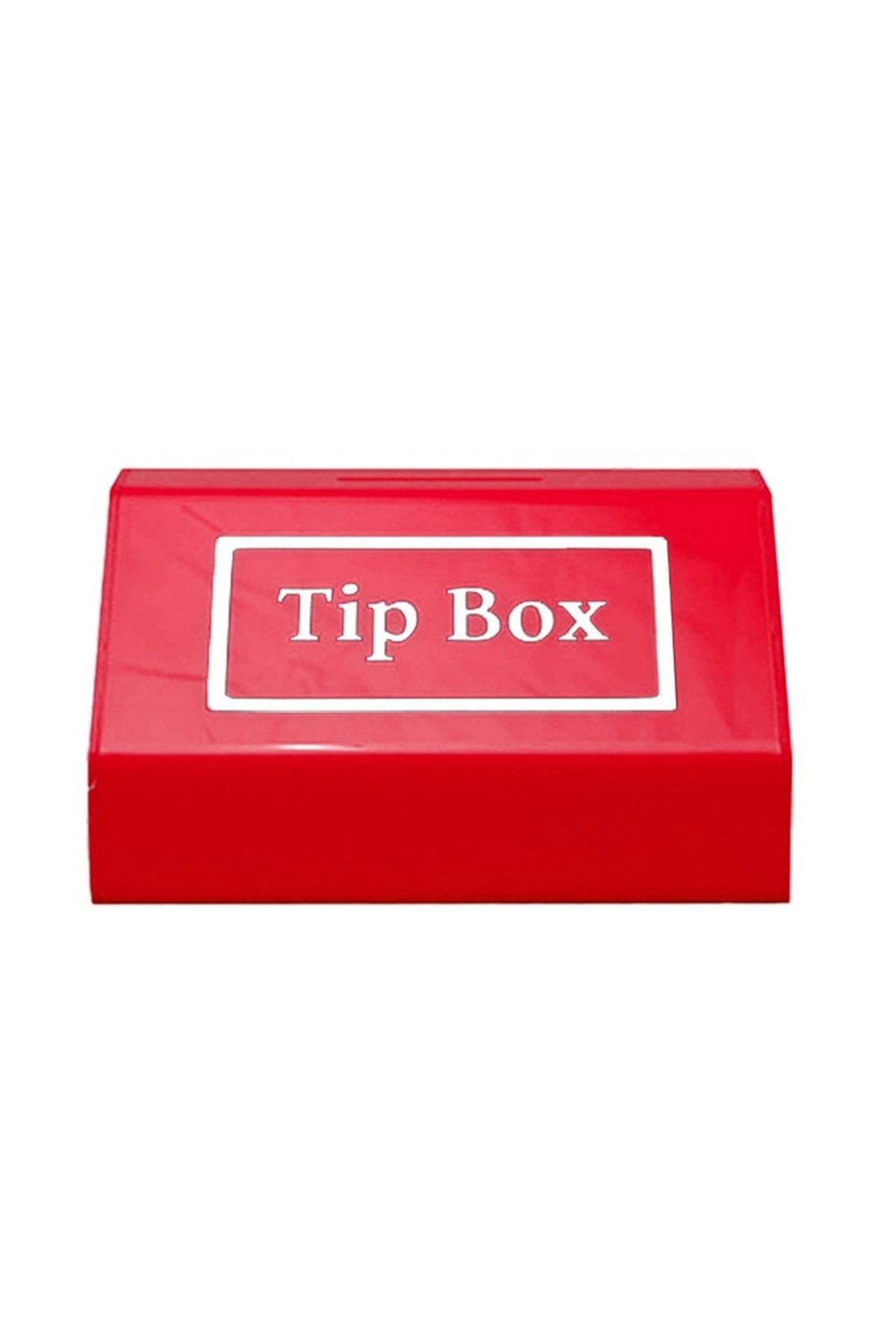 DİNAMİK Asma Kilitli Pleksi Tip Box Bahşiş Kutusu Kırmızı
