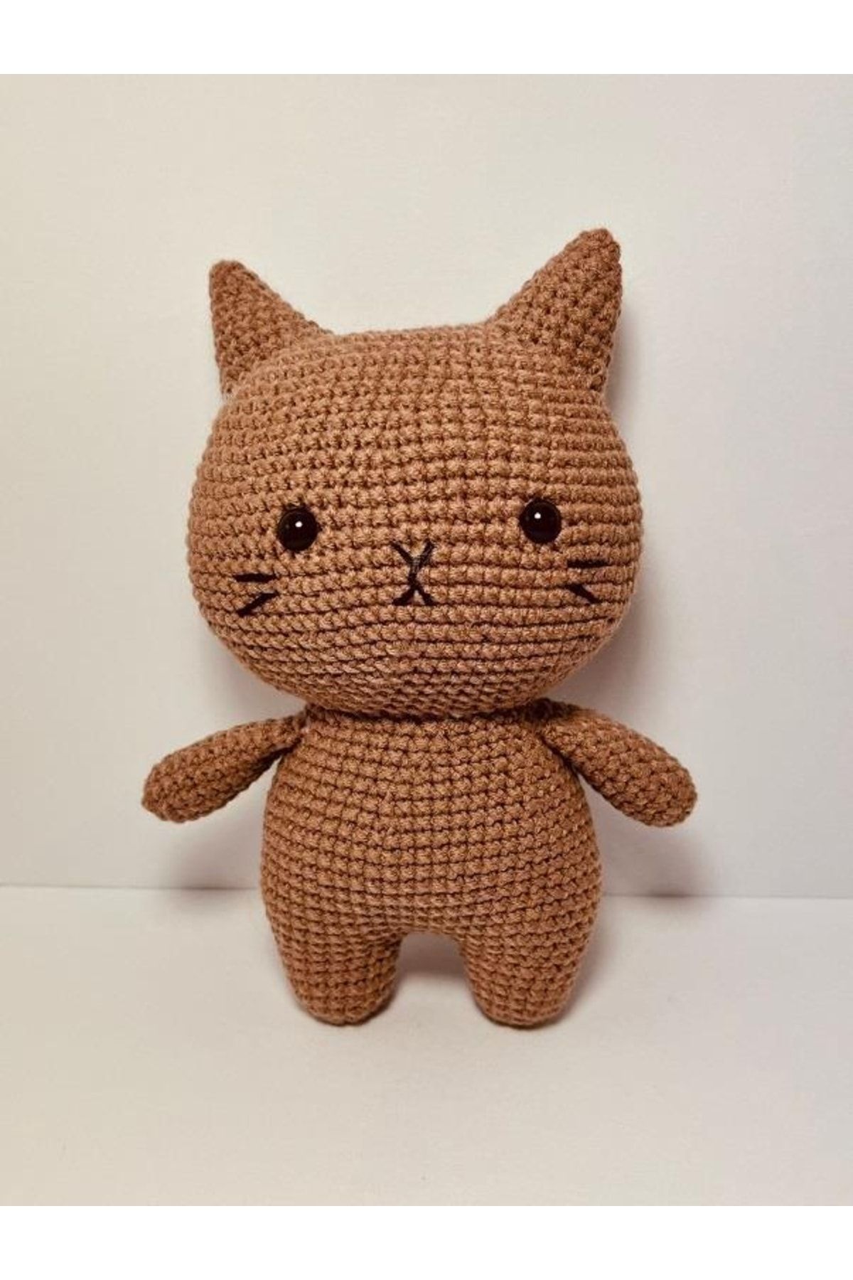 OYUNCAKPARK Kahverengi Miniş Pisi Uyku Arkadaşı Amigurumi Organik Oyuncak