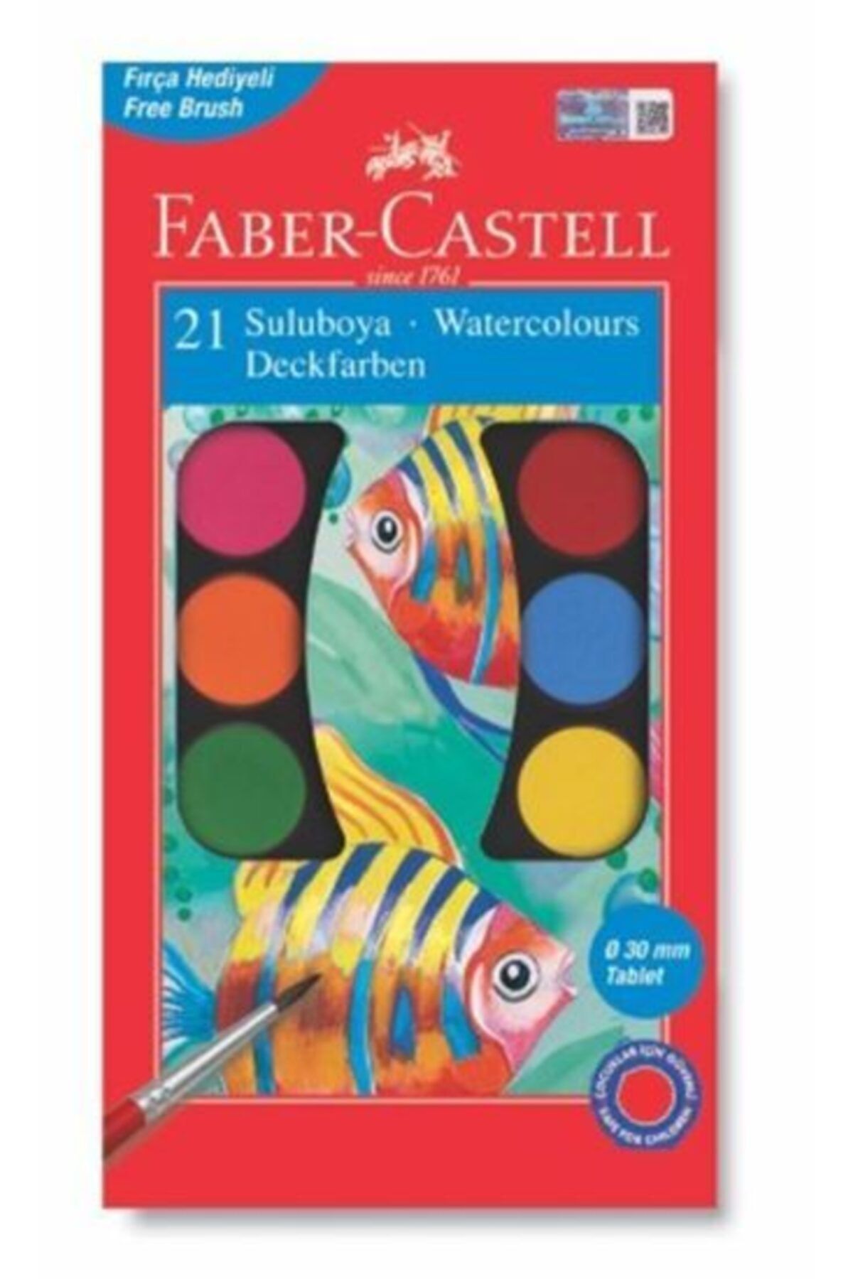 Faber Castell Büyük Boy Sulu Boya 21 Renk